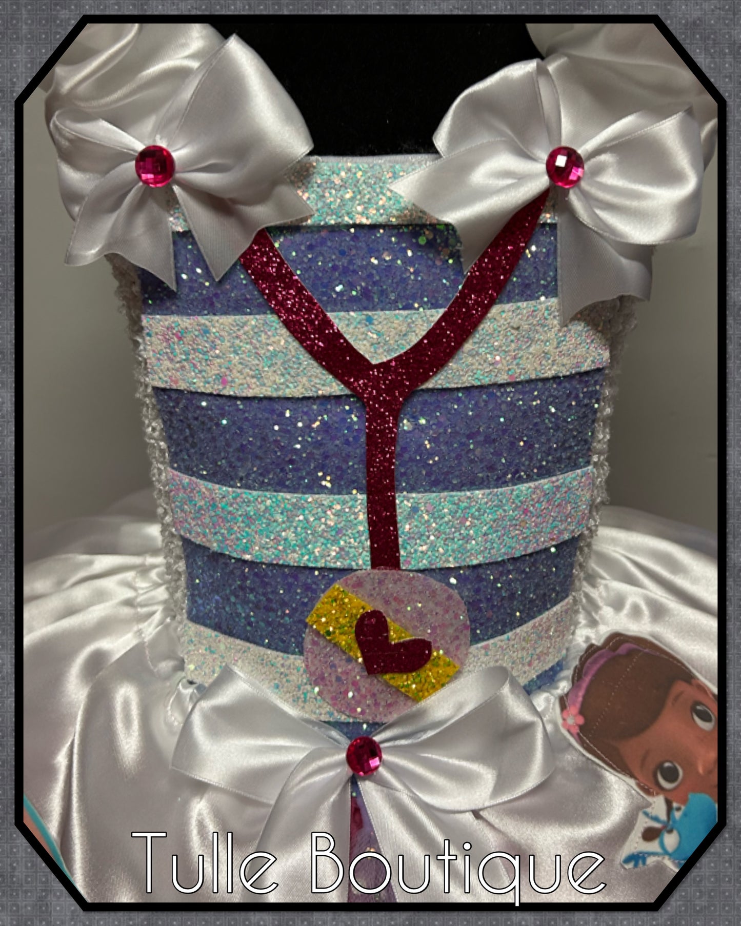 Girls Doc Mcstuffins party ballgown tutu dress fancy dress costume