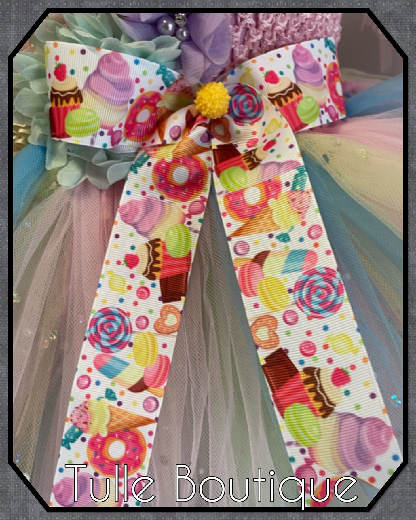 Candyland sweet and donuts birthday party tutu dress