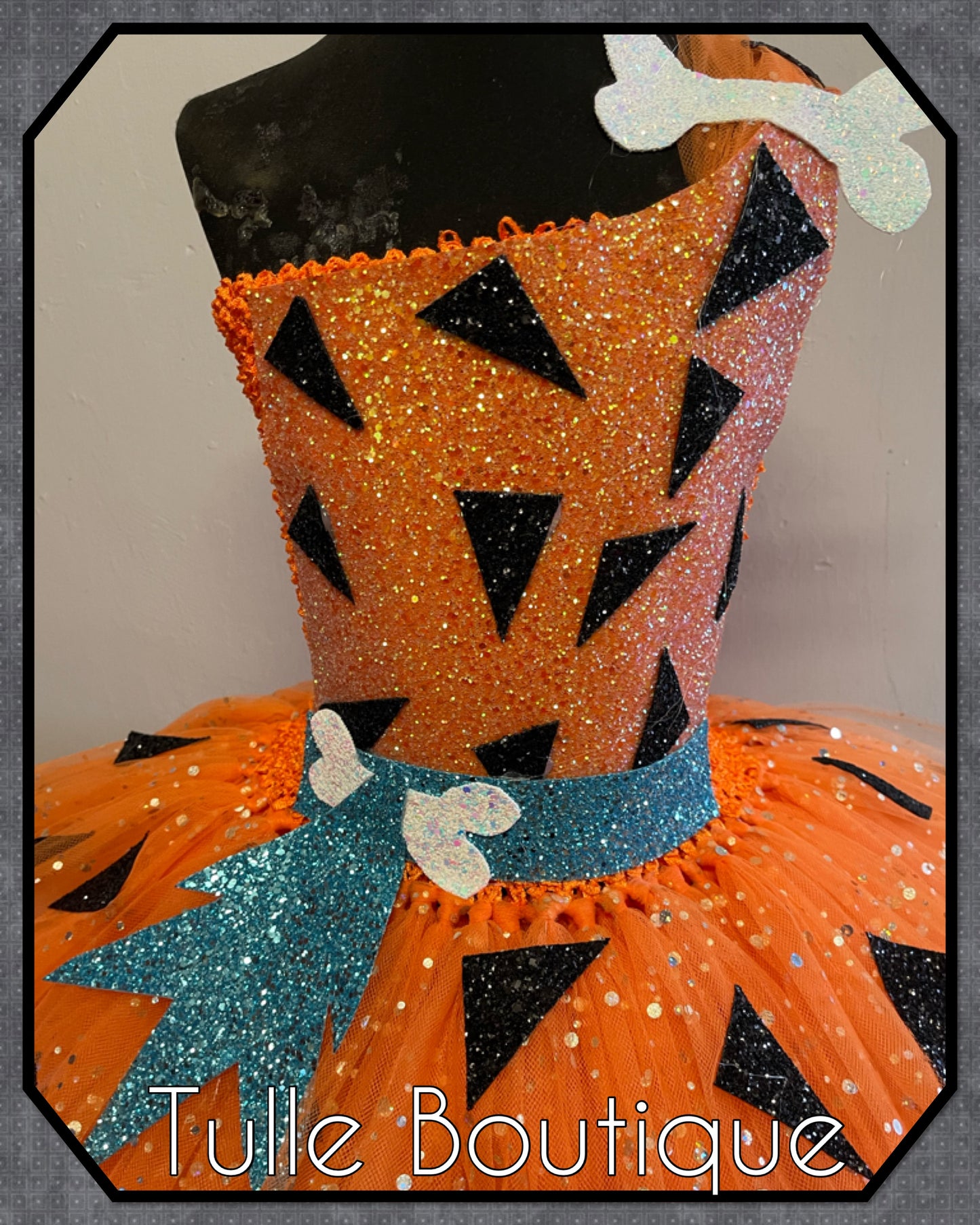 Flintstones Bamm Bamm Halloween birthday tutu dress