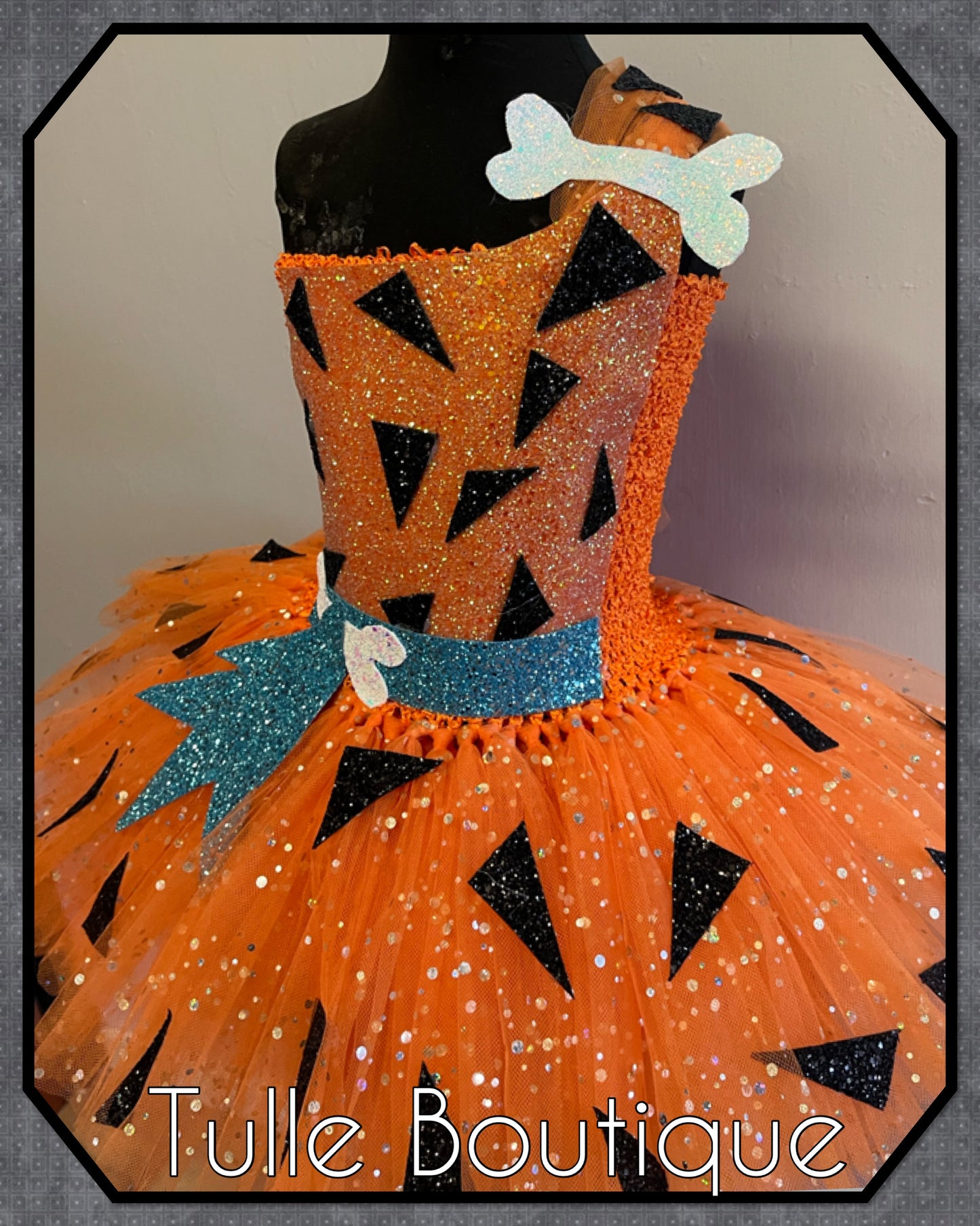 Flintstones Bamm Bamm Halloween birthday tutu dress