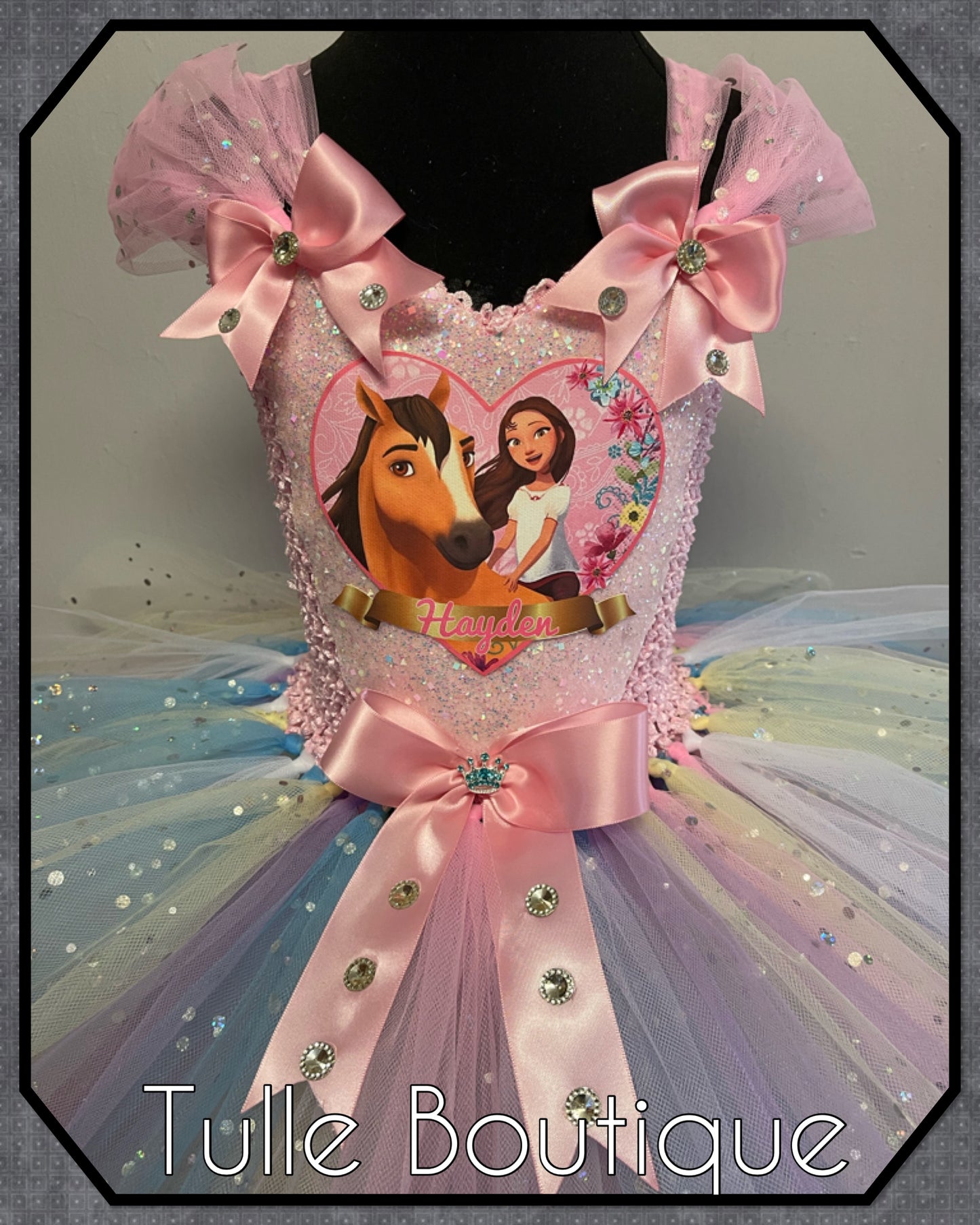 Spirit the horse personalized birthday party princess tutu dress