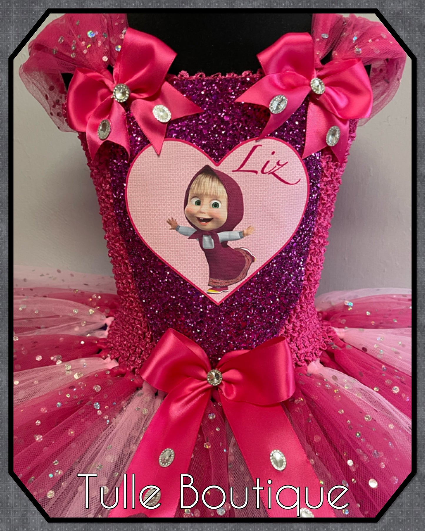 Masha and the bear birthday party princess tutu dress