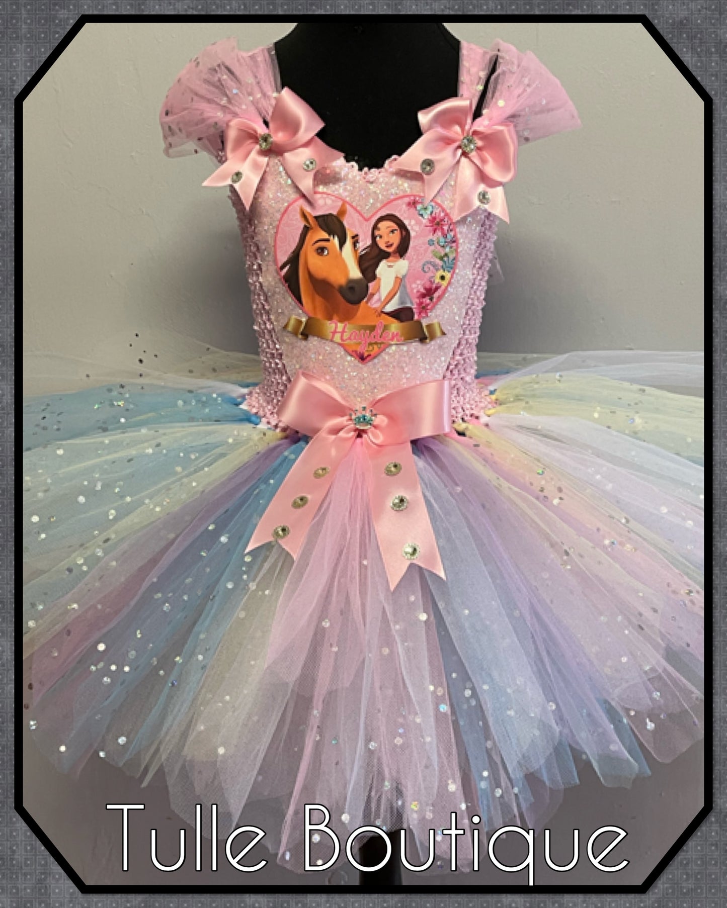 Spirit the horse personalized birthday party princess tutu dress