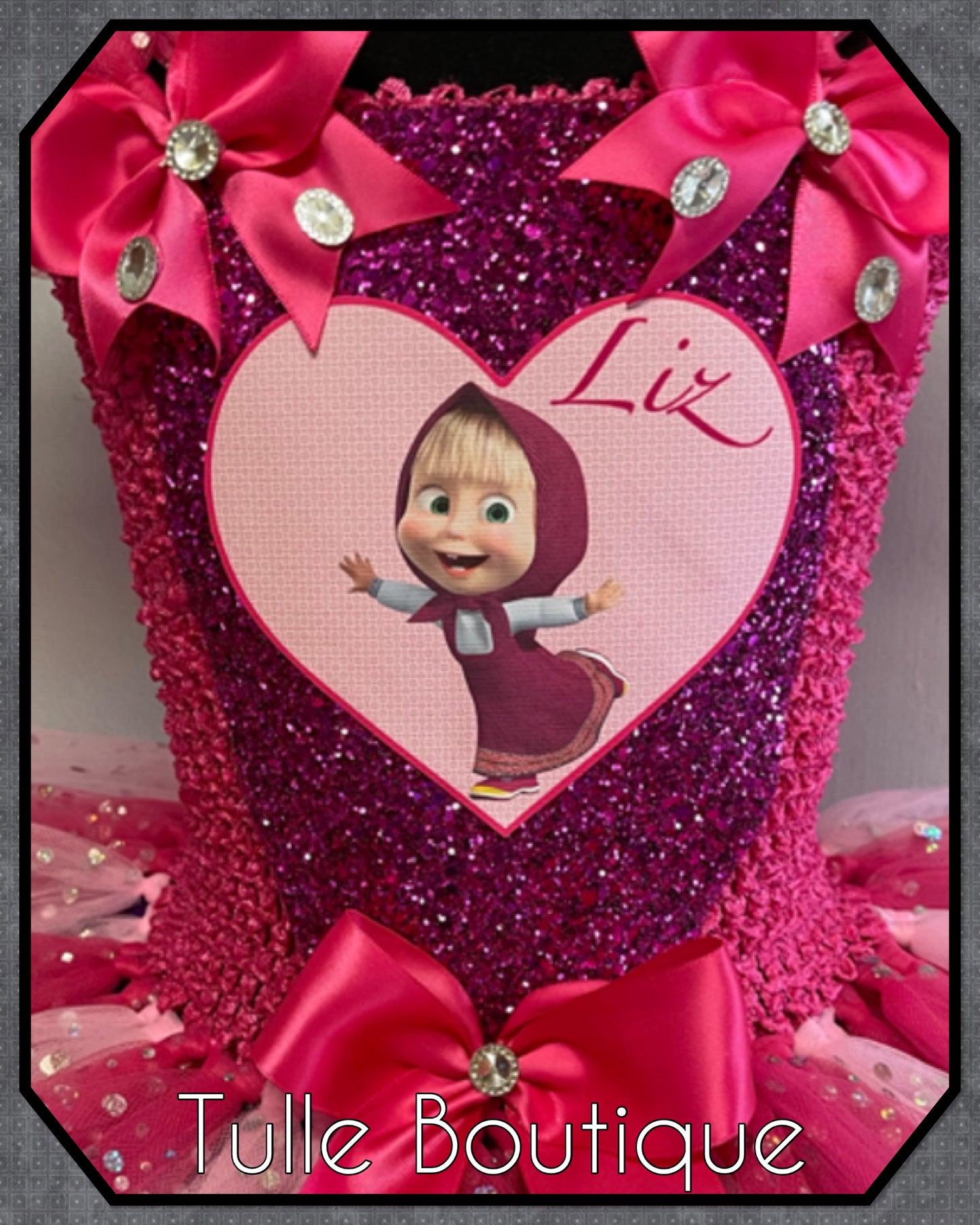 Masha and the bear birthday party princess tutu dress