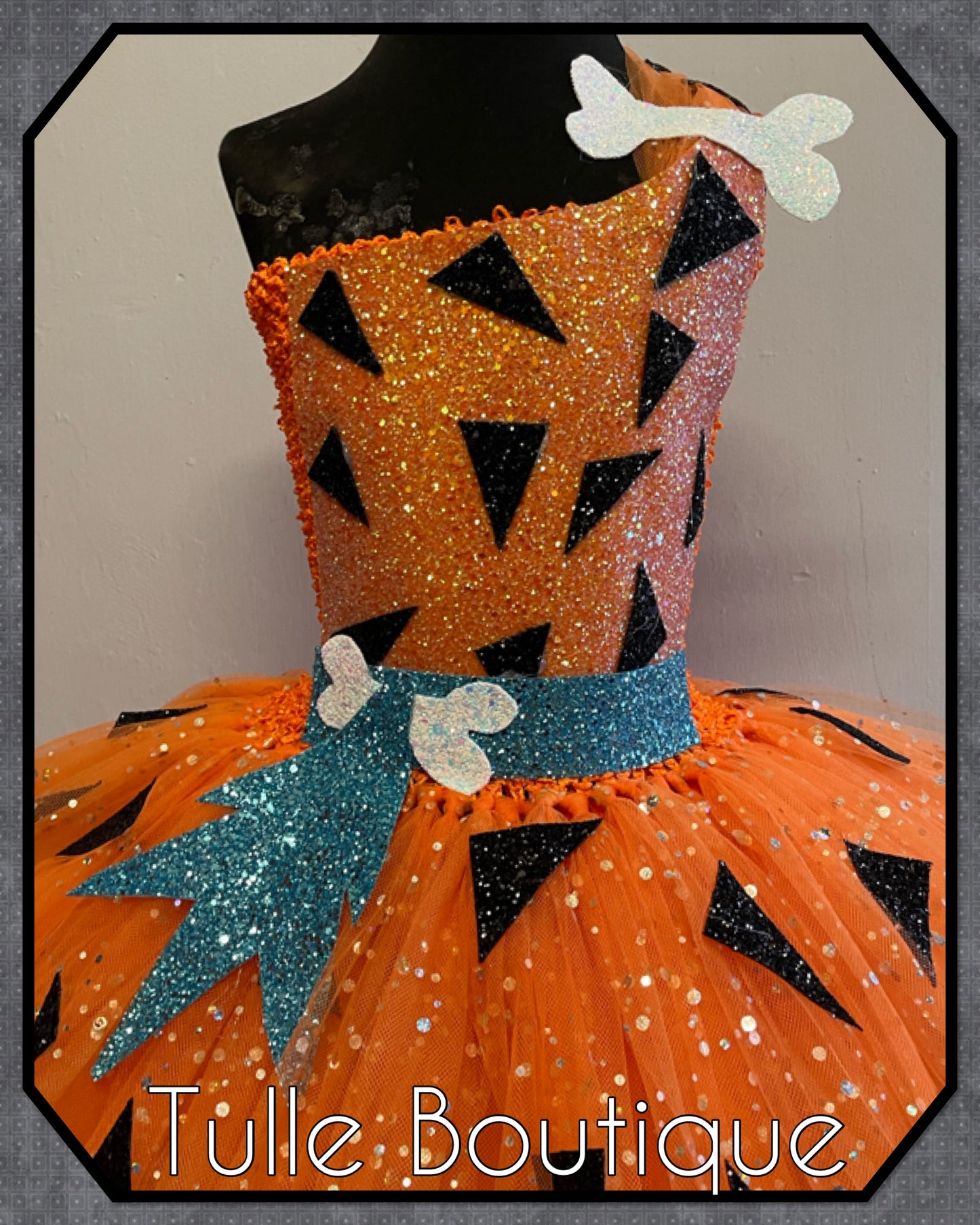 Flintstones Bamm Bamm Halloween birthday tutu dress