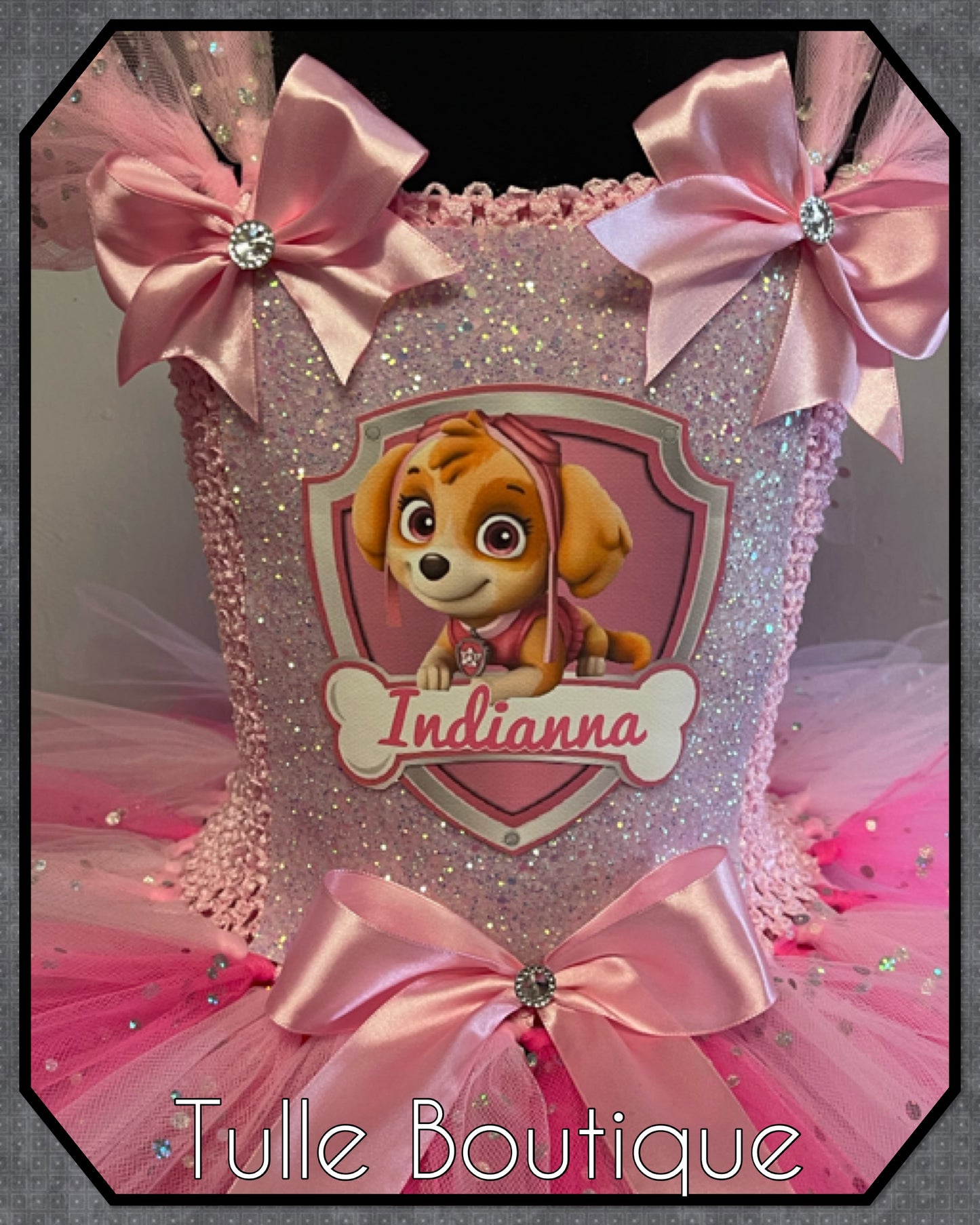 Paw patrol Skye mixed pinks princess birthday tutu dress