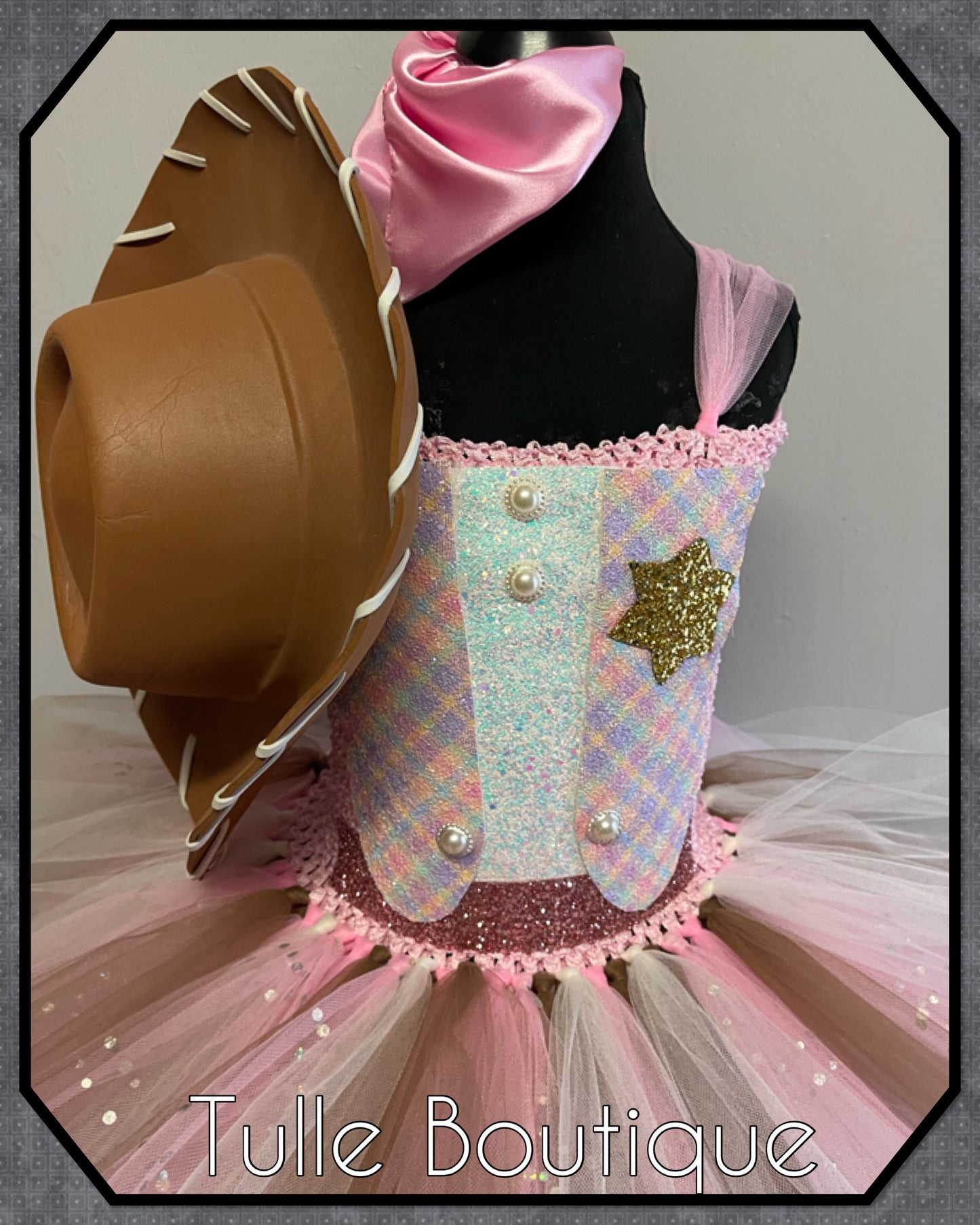 LARA. Girls Cowgirl sheriff tutu dress dance outfit