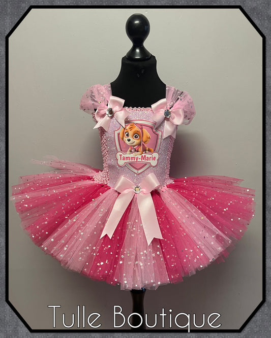 Paw patrol Skye princess birthday tutu dress