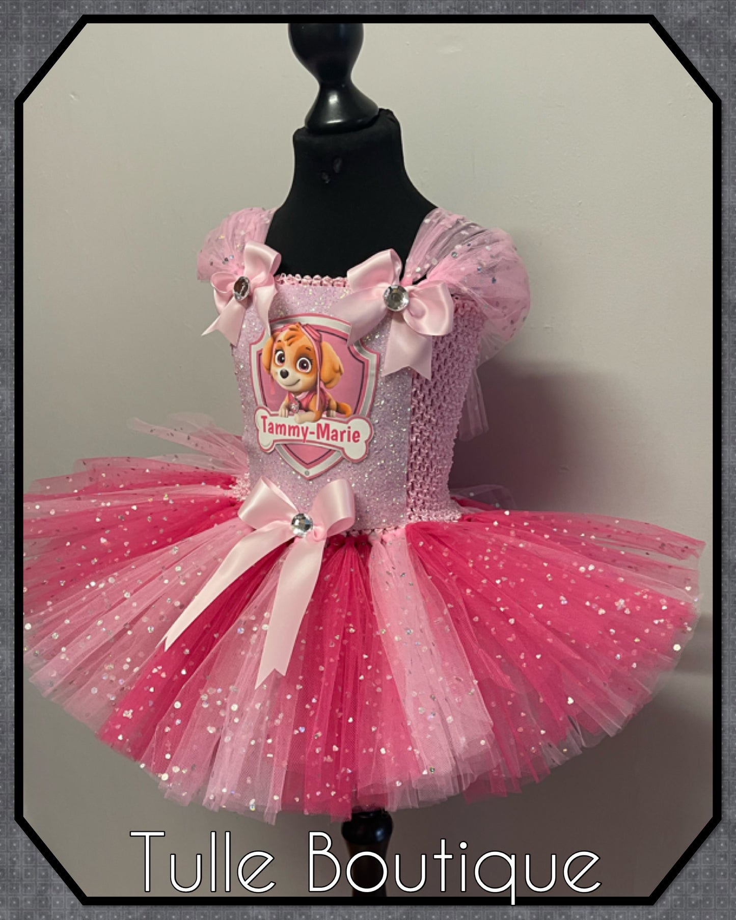 Paw patrol Skye princess birthday tutu dress