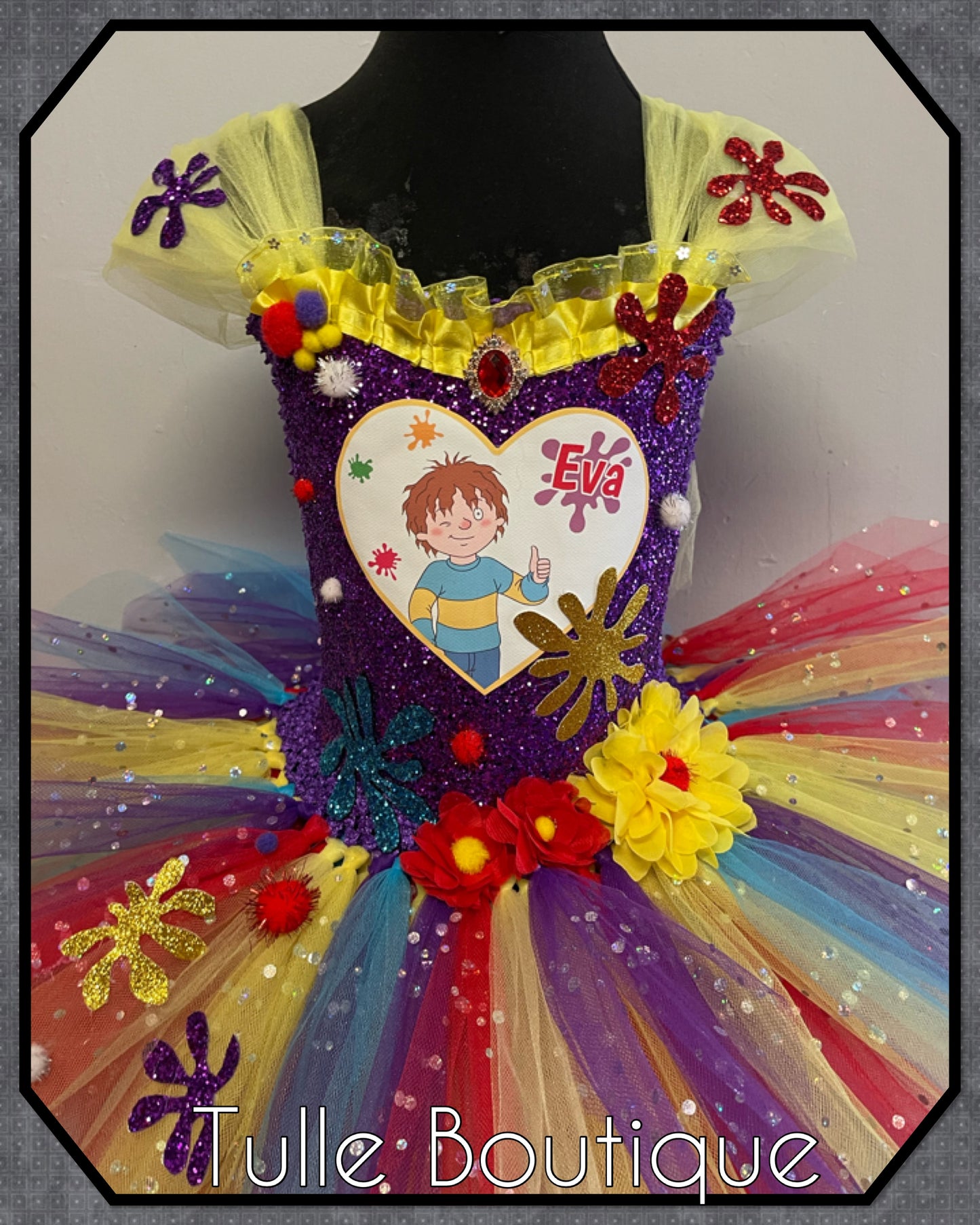 Horrid Henry themed personalized birthday party tutu dress