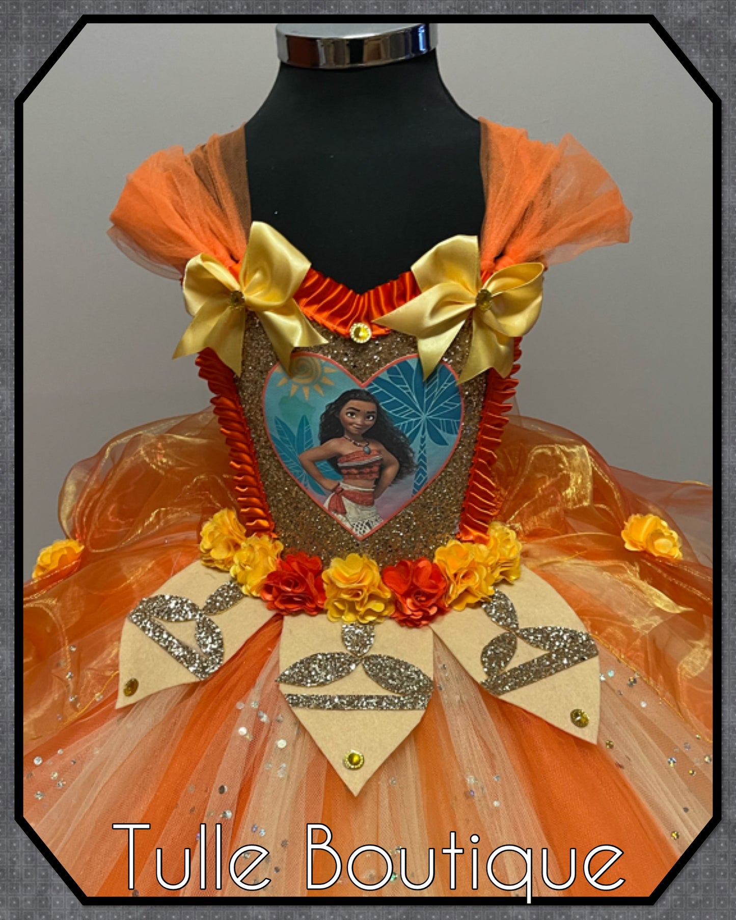 Hawaiian Princess Moana full length ballgown tutu dress
