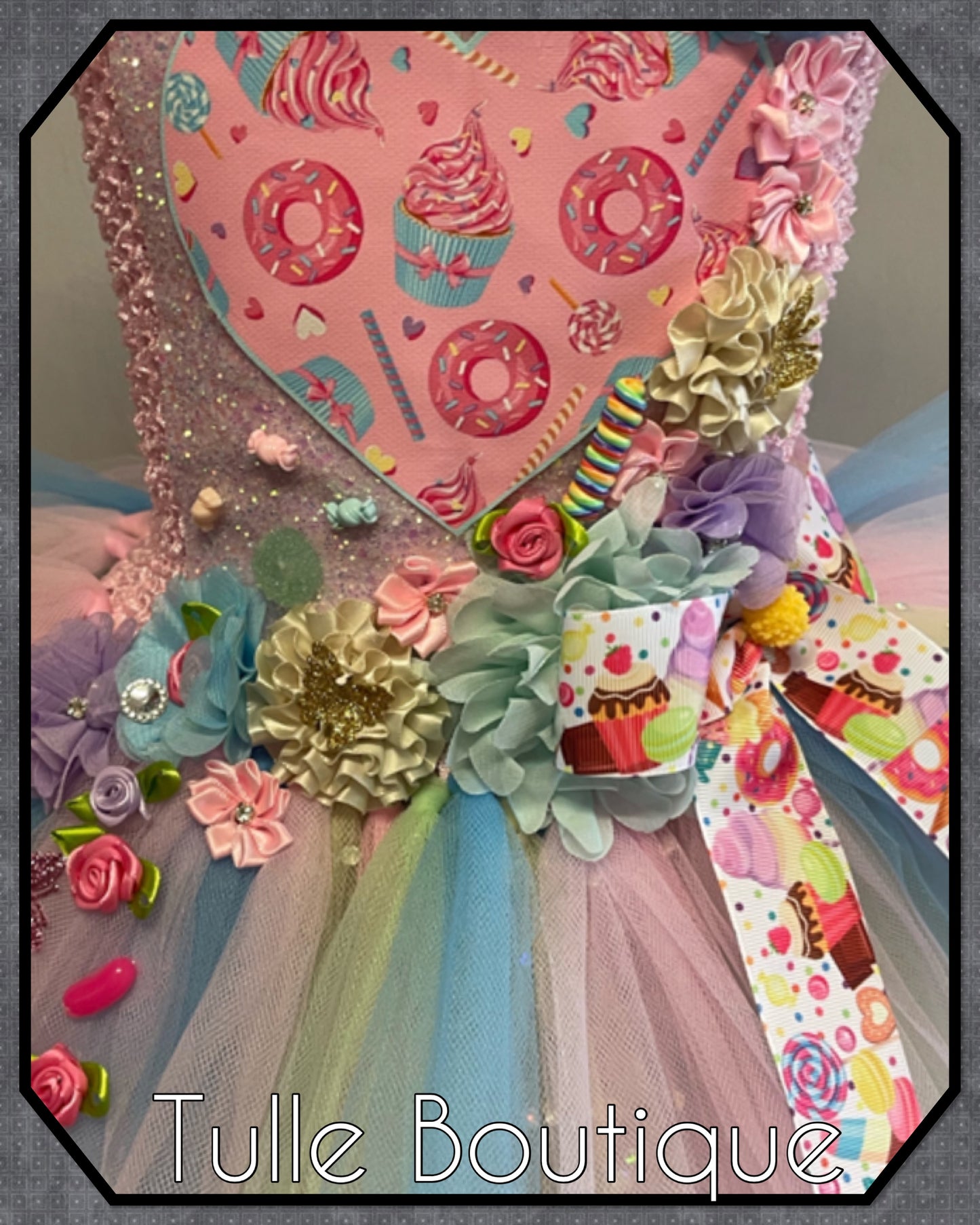 Candyland sweet and donuts birthday party tutu dress