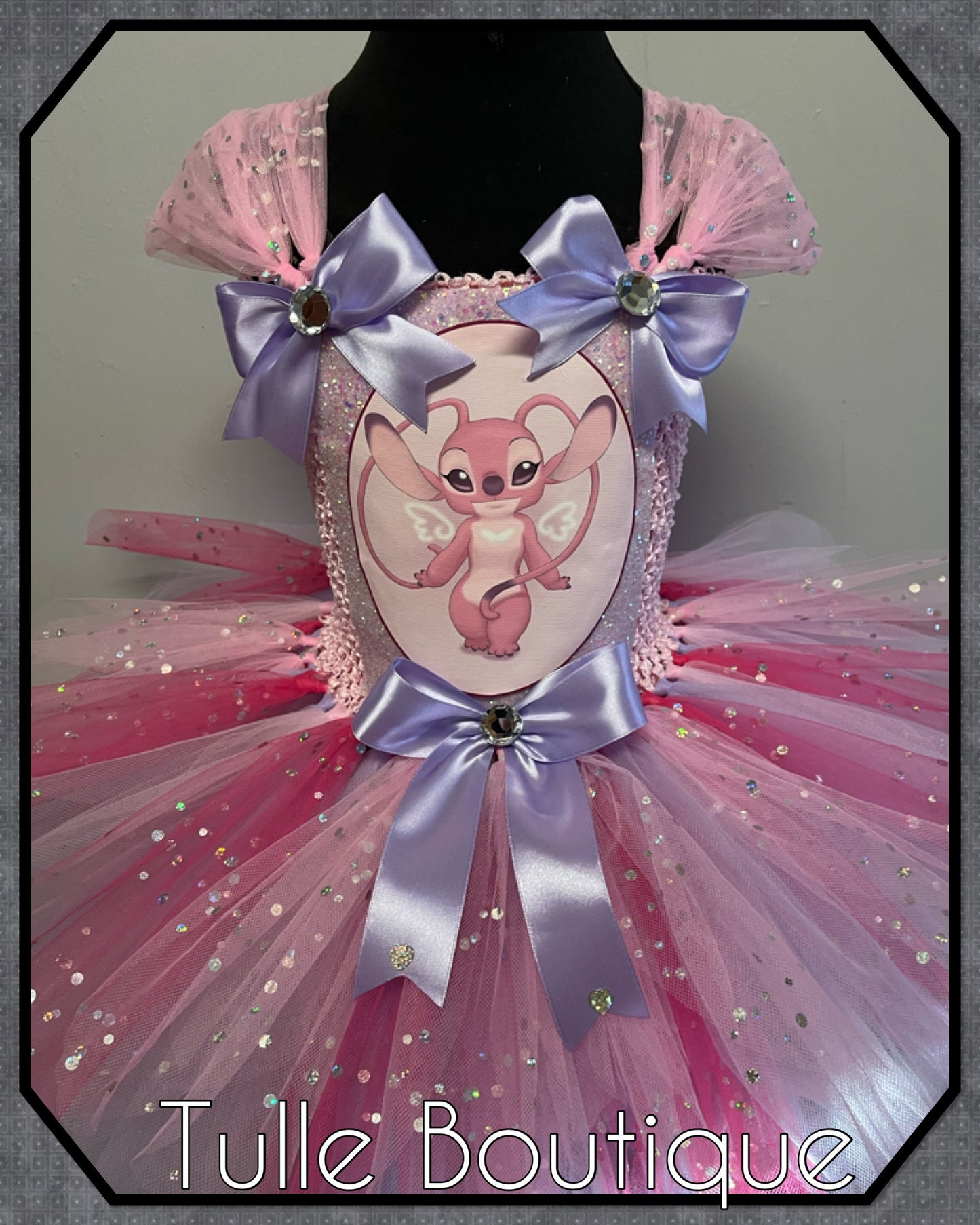 Stitch Angel princess birthday tutu dress
