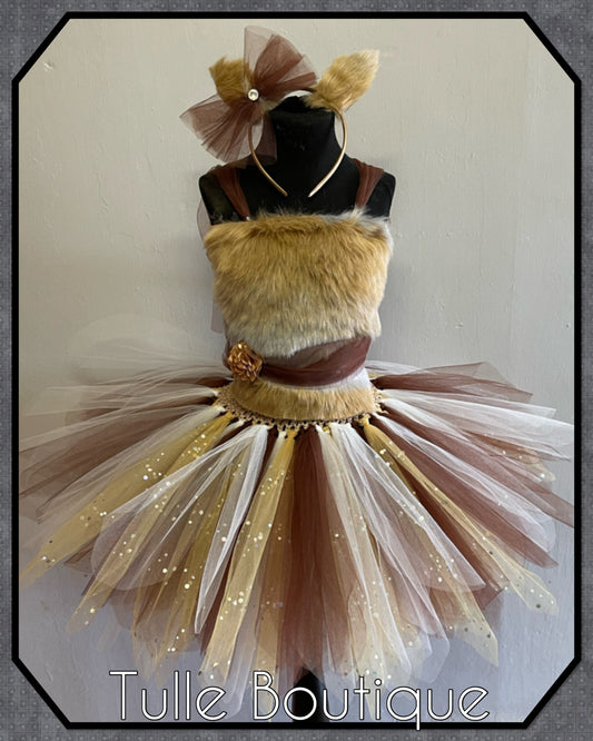 Girls toddlers Fox tutu dress jungle animal party outfit