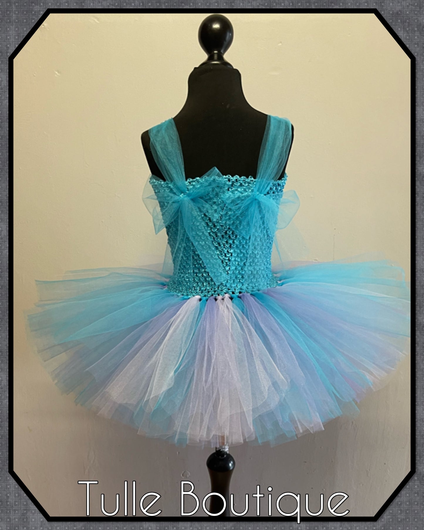 Mermaid tail themed princess birthday tutu dress