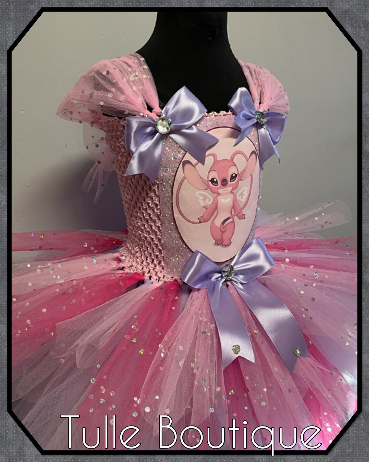 Stitch Angel princess birthday tutu dress