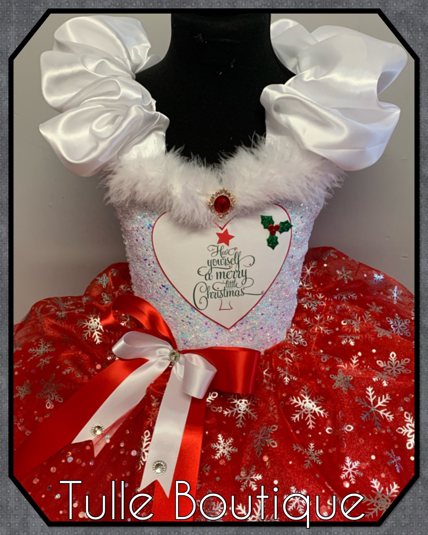 Festive Christmas princess ballgown tutu dress
