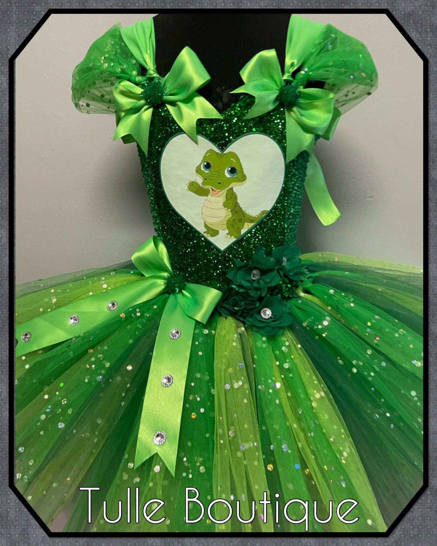 Crocodile jungle birthday party princess tutu dress