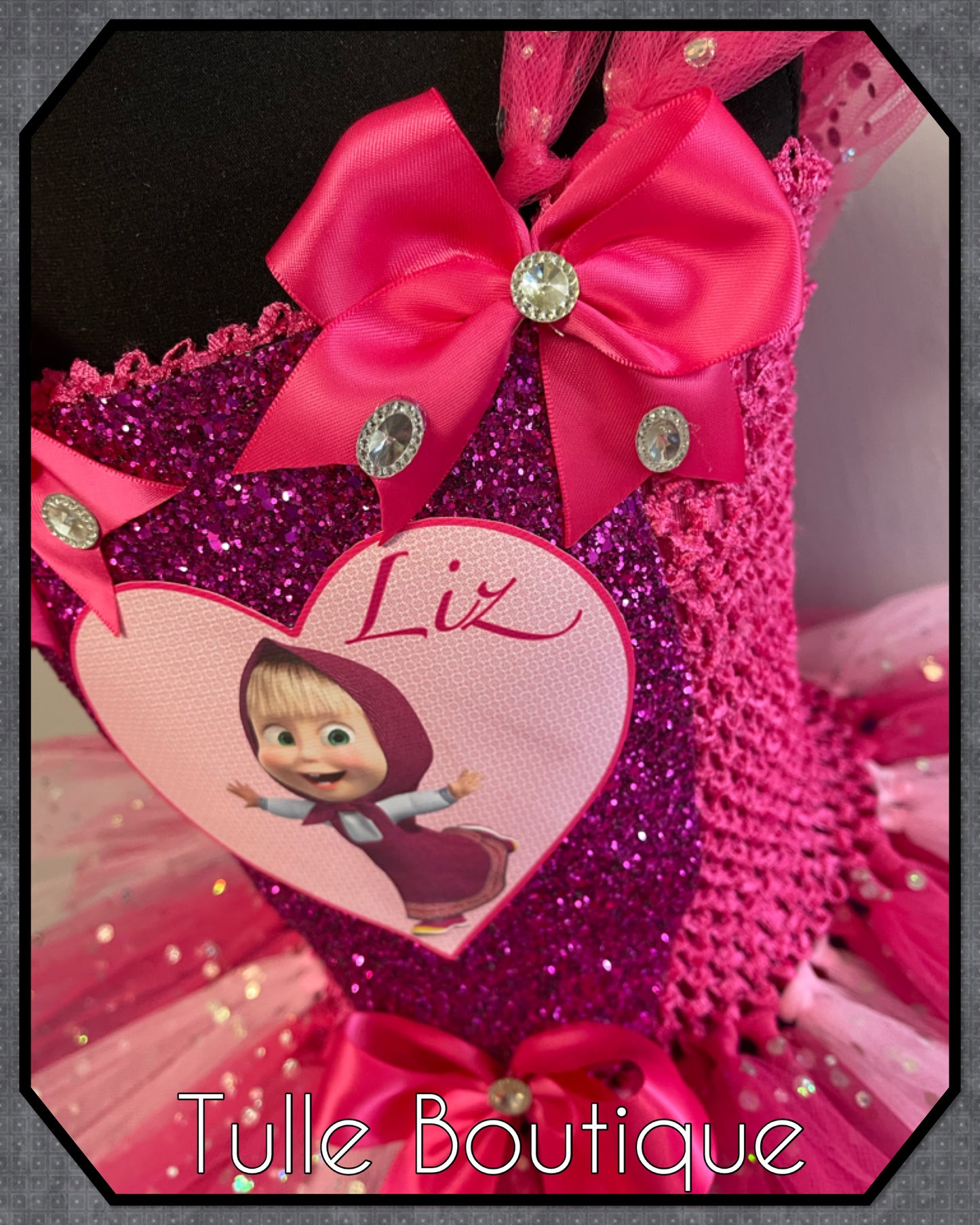 Masha and the bear birthday party princess tutu dress