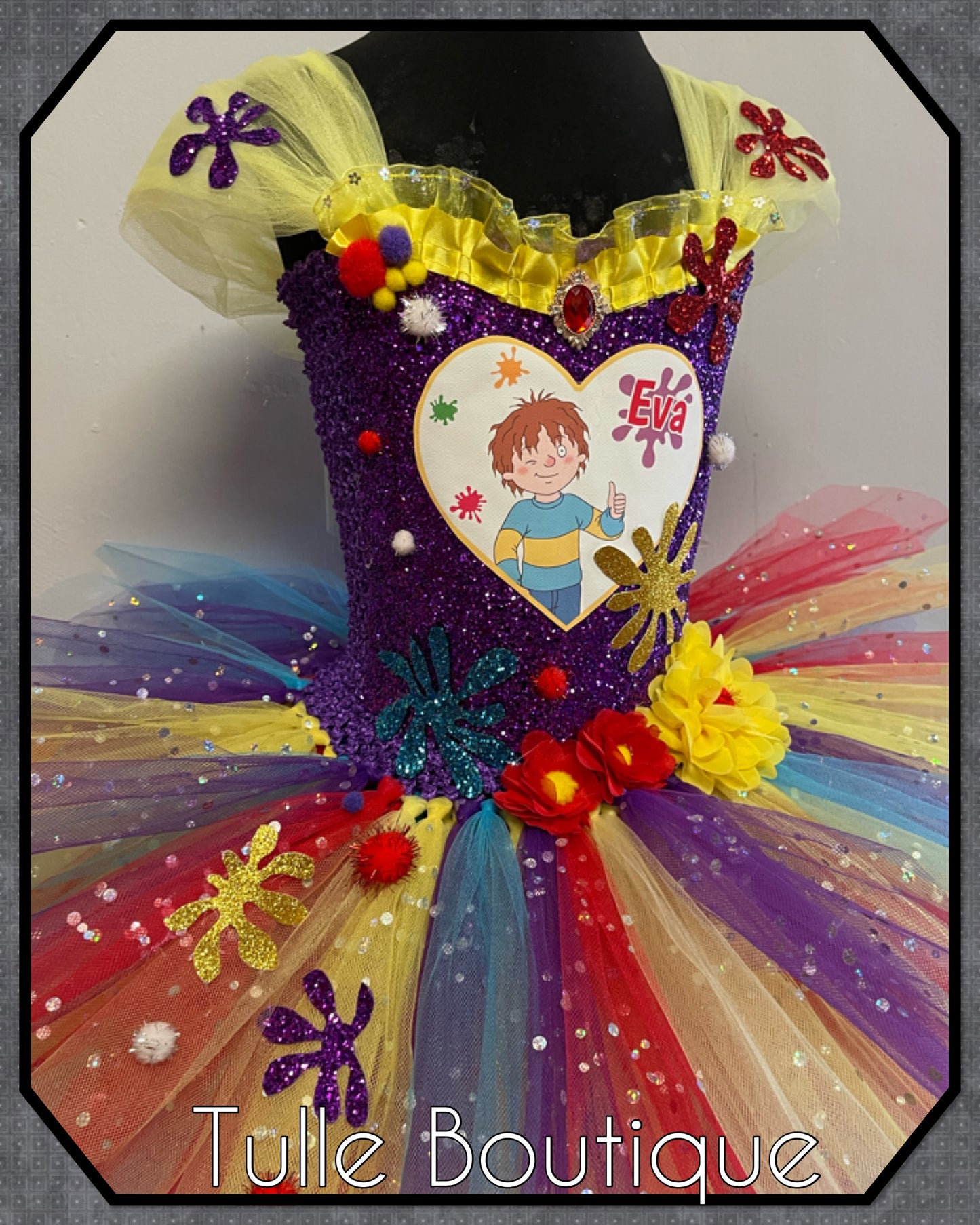 Horrid Henry themed personalized birthday party tutu dress