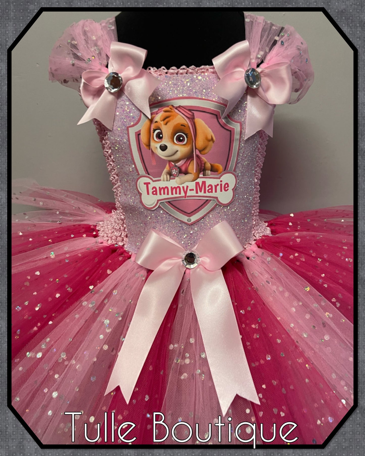 Paw patrol Skye princess birthday tutu dress