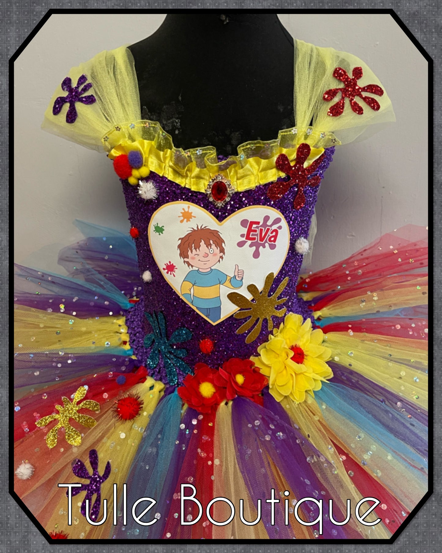 Horrid Henry themed personalized birthday party tutu dress