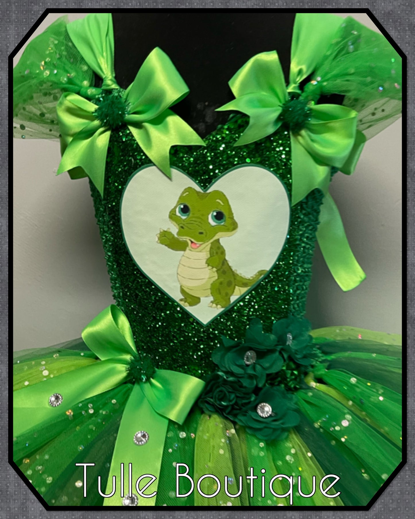 Crocodile jungle birthday party princess tutu dress