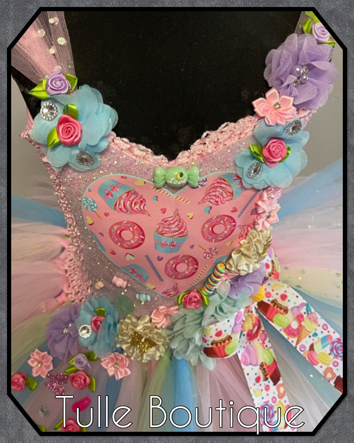 Candyland sweet and donuts birthday party tutu dress