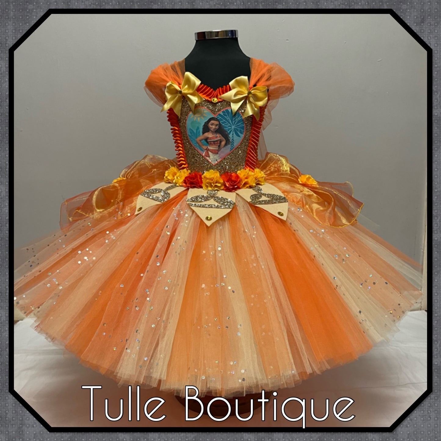 Hawaiian Princess Moana full length ballgown tutu dress