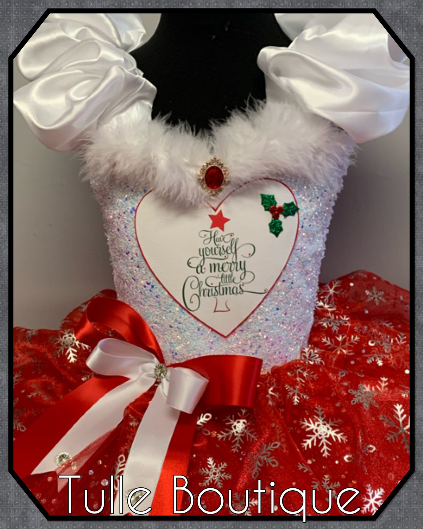 Festive Christmas princess ballgown tutu dress