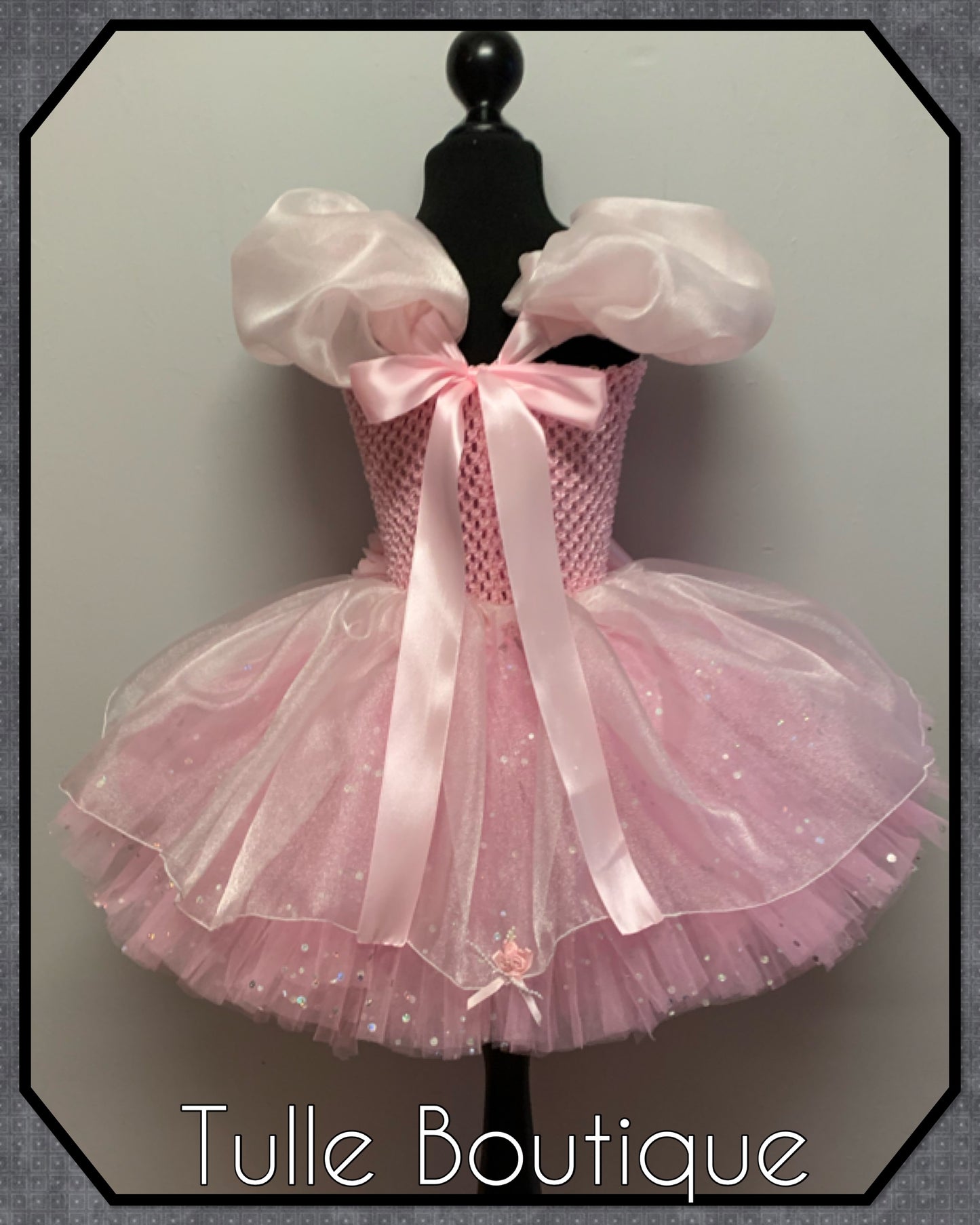 Girls Baby pink Princess organza ballgown tutu dress