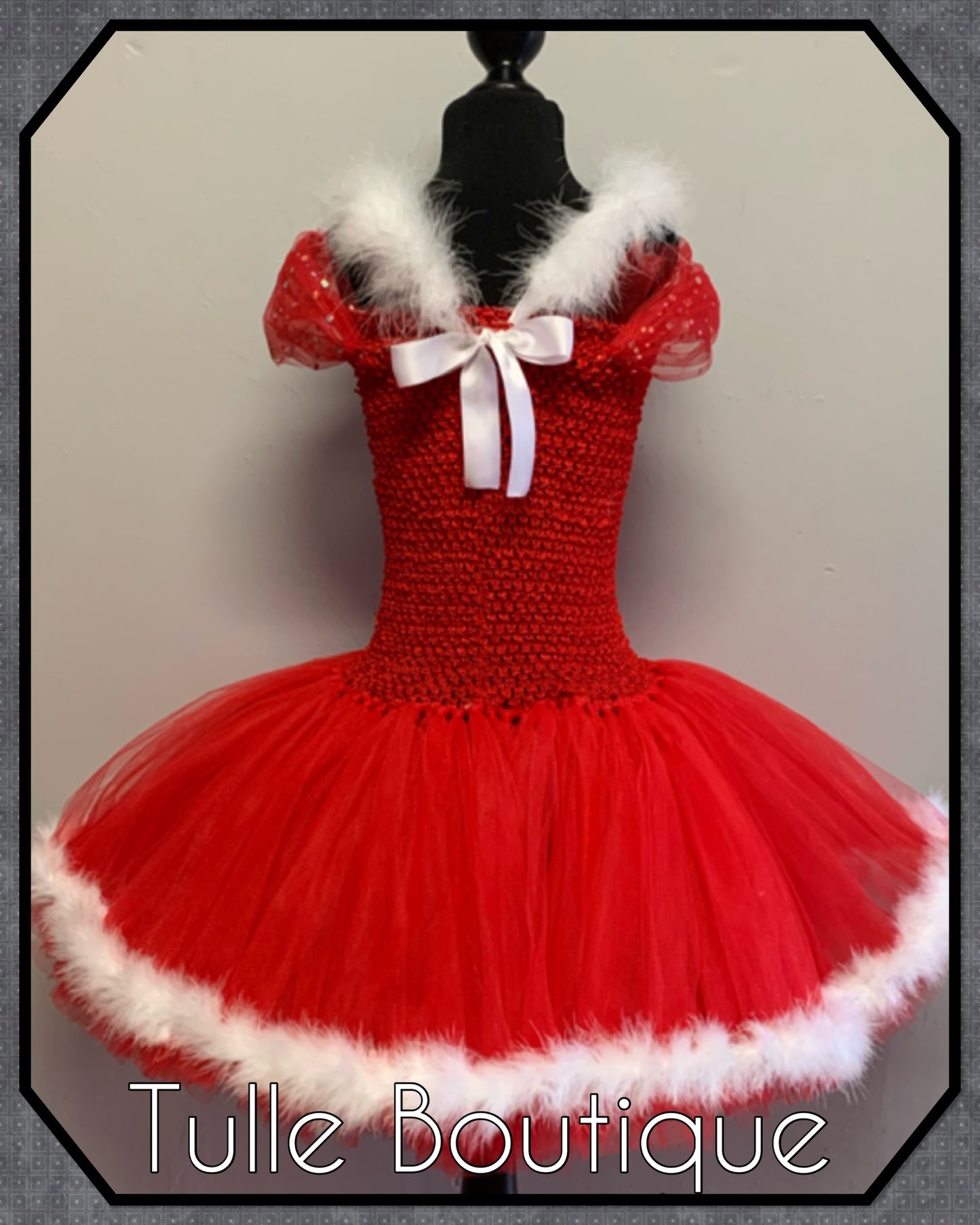 Mrs Claus Santa Princess Christmas tutu party dress