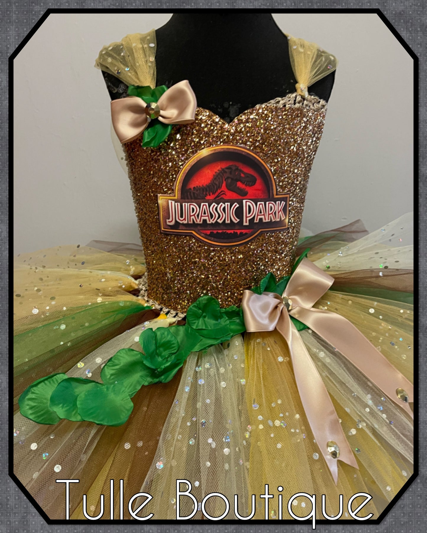 Jurassic Park safari jungle Halloween birthday tutu dress