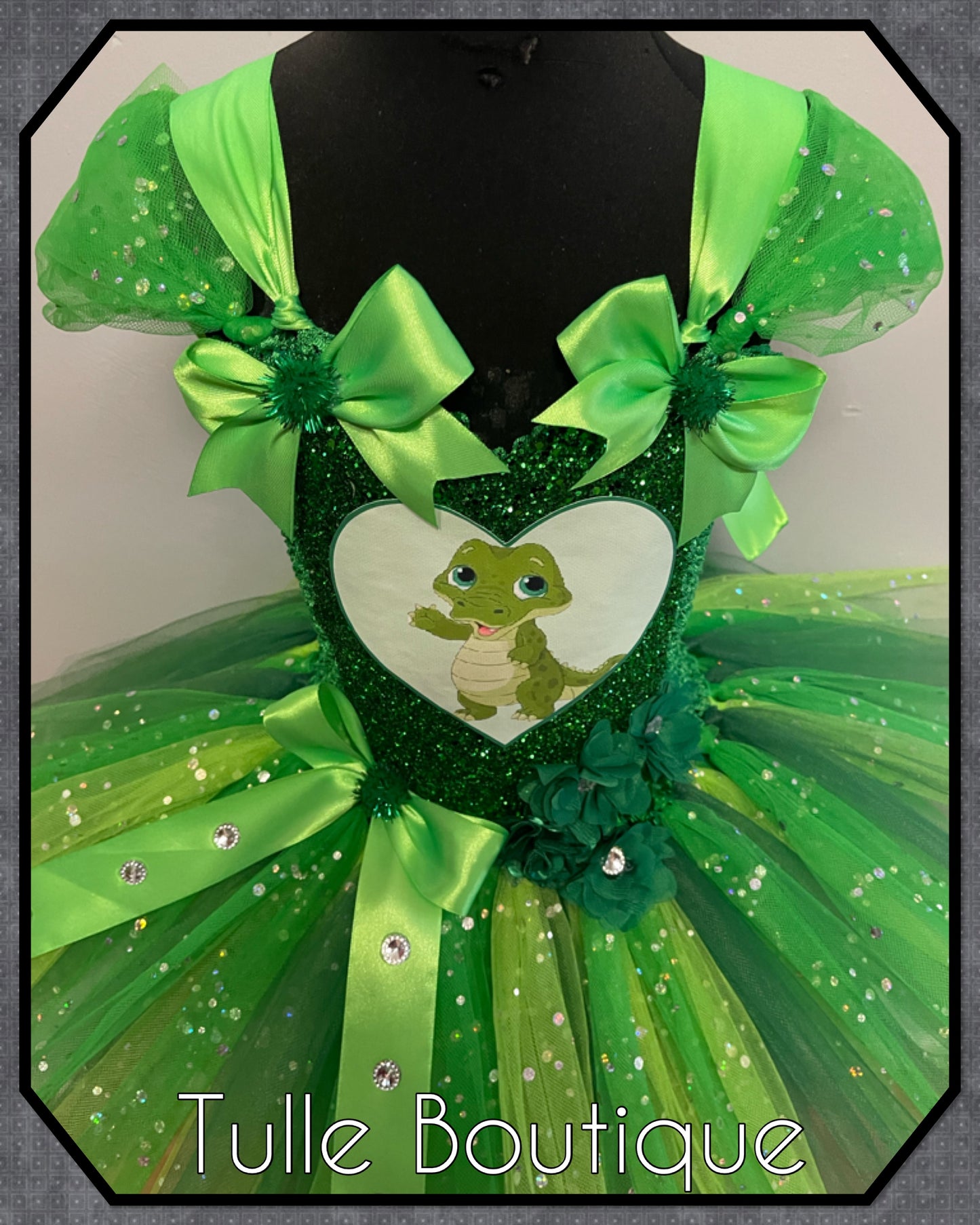 Crocodile jungle birthday party princess tutu dress