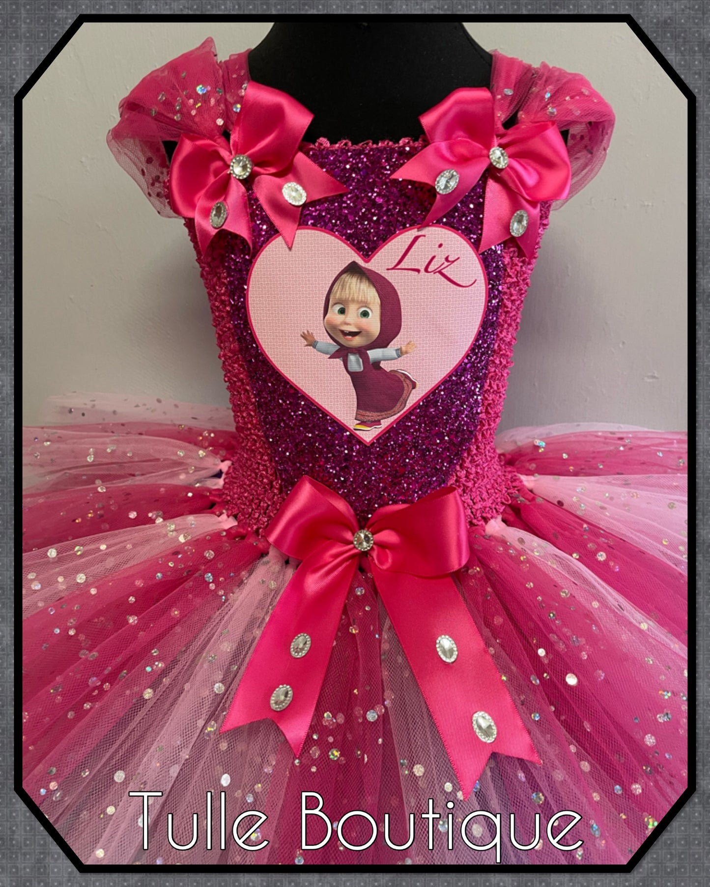 Masha and the bear birthday party princess tutu dress