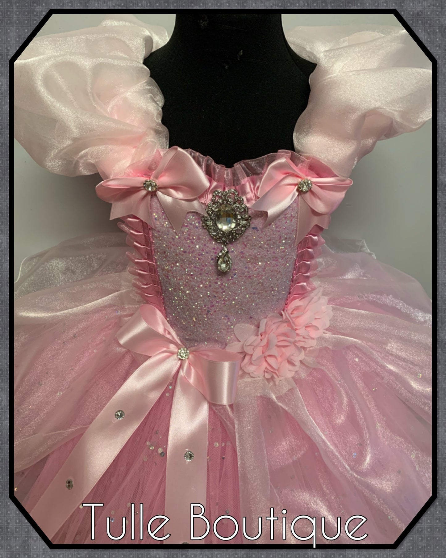 Girls Baby pink Princess organza ballgown tutu dress