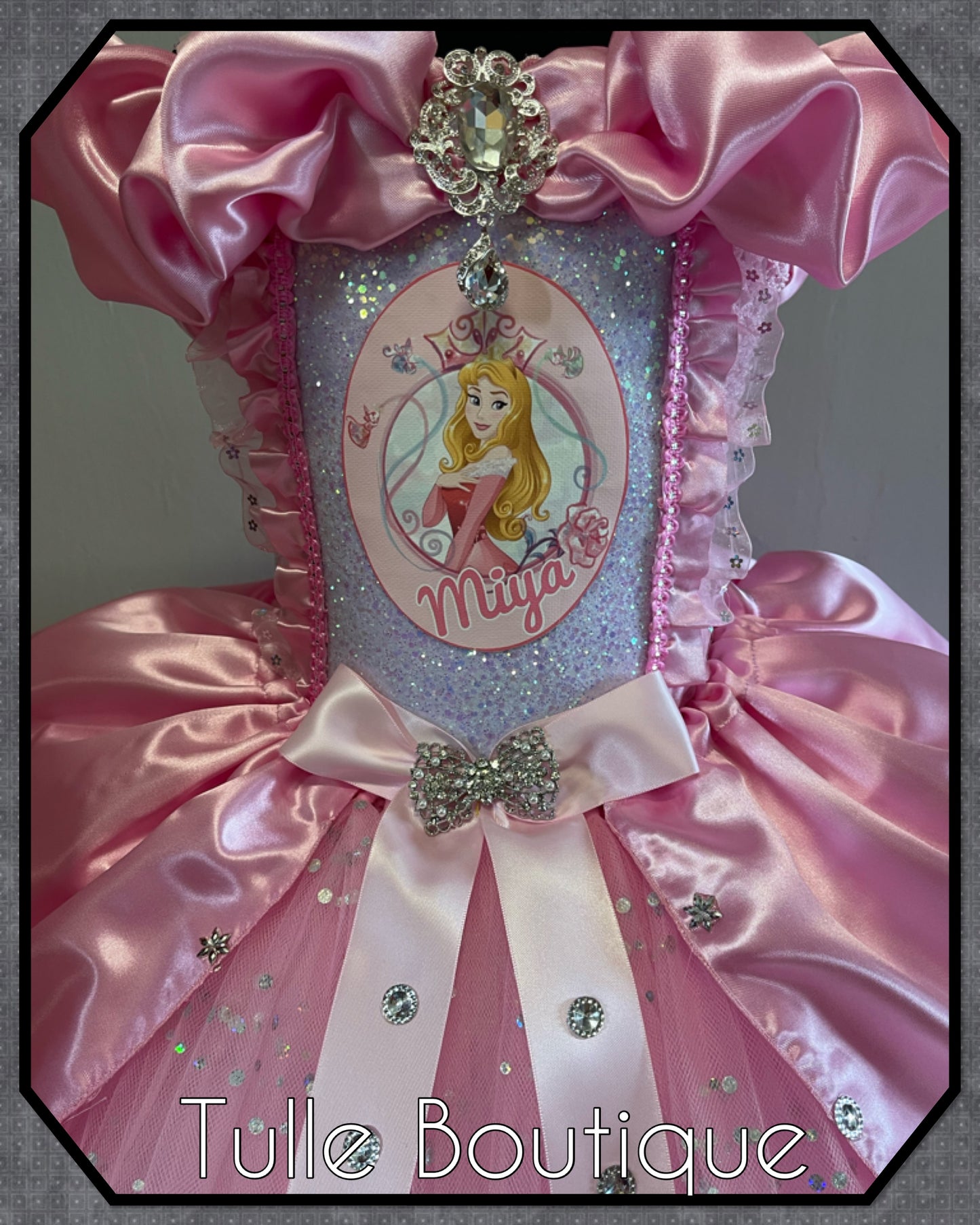 Princess Aurora baby pink full length ballgown tutu dress