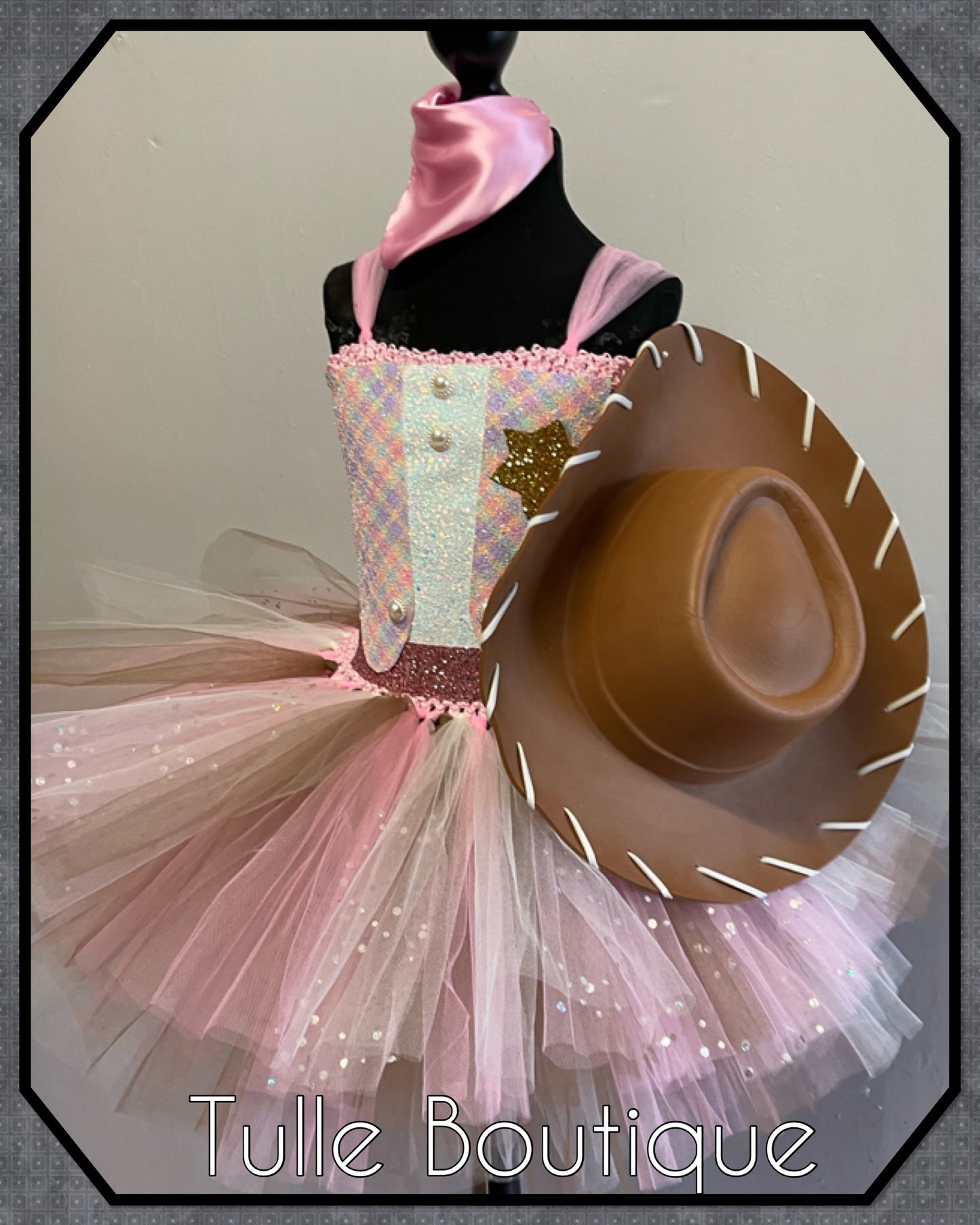 LARA. Girls Cowgirl sheriff tutu dress dance outfit