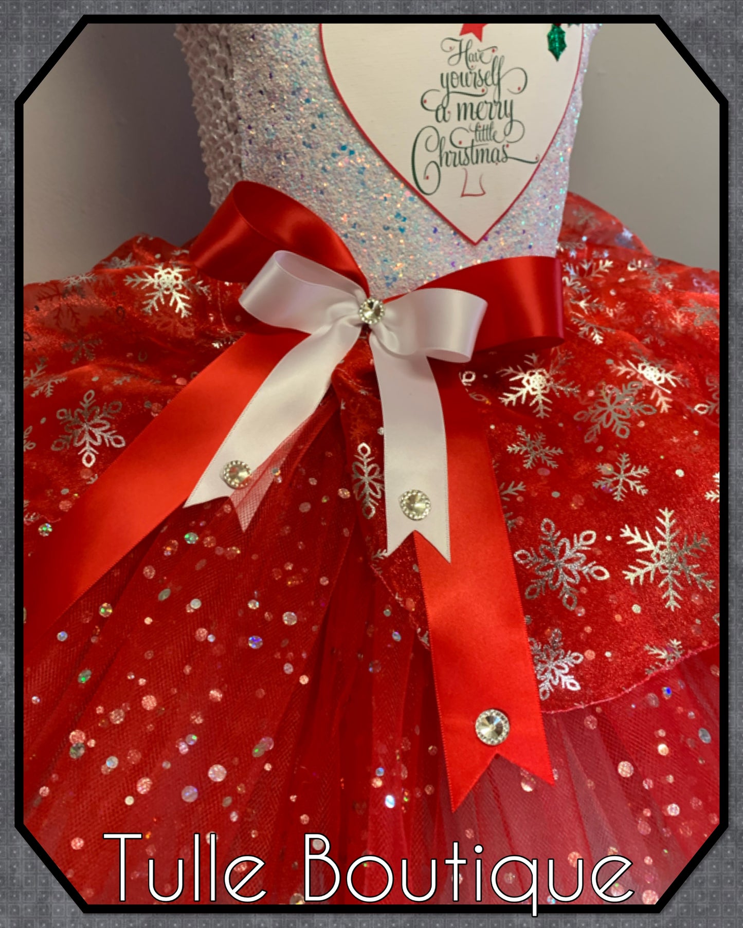 Festive Christmas princess ballgown tutu dress