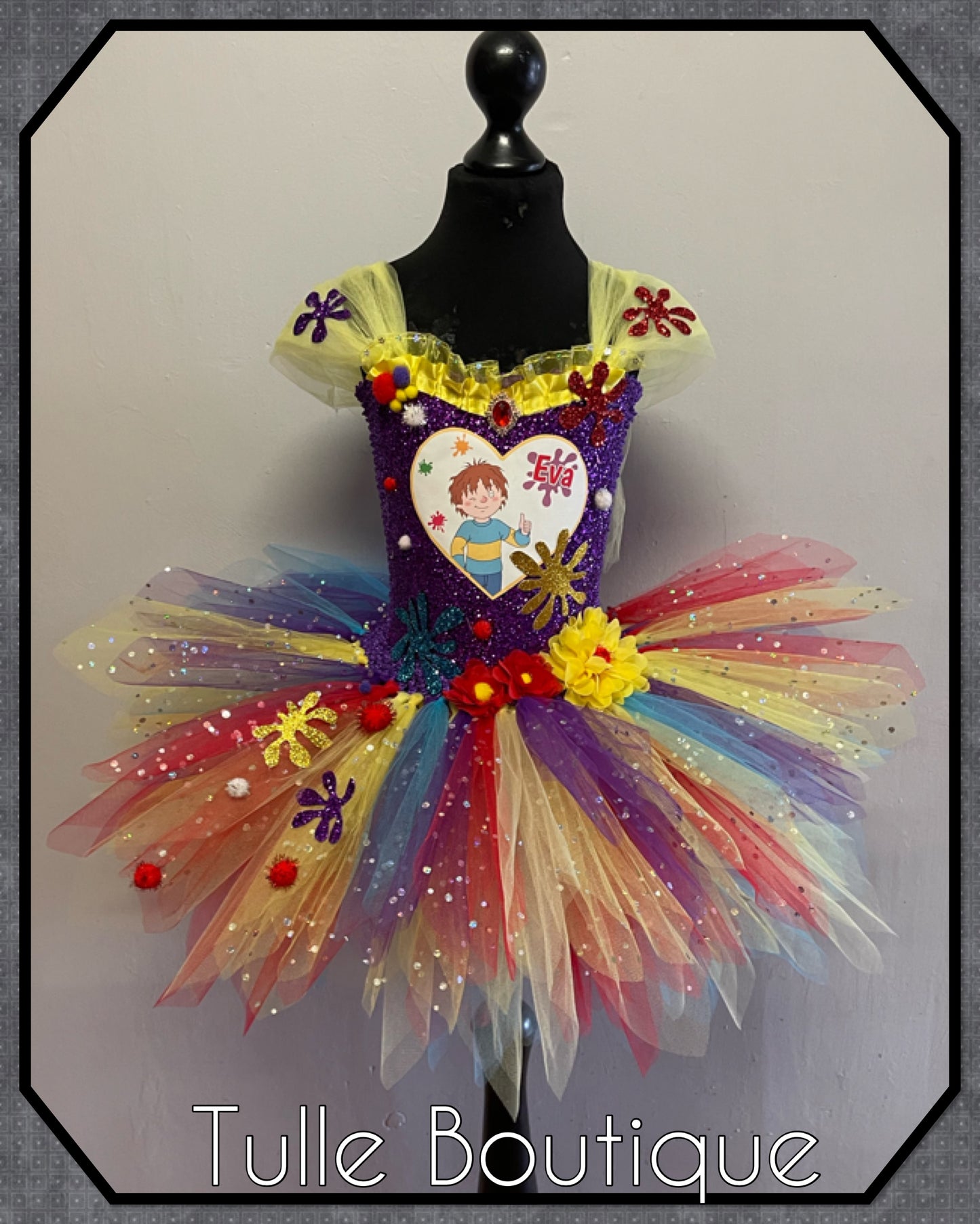 Horrid Henry themed personalized birthday party tutu dress