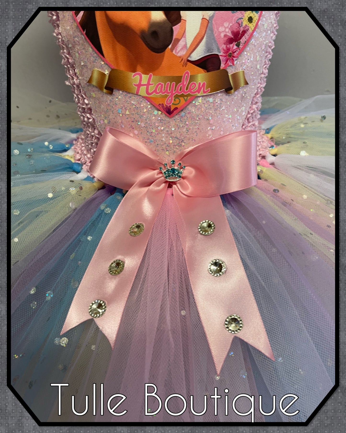 Spirit the horse personalized birthday party princess tutu dress