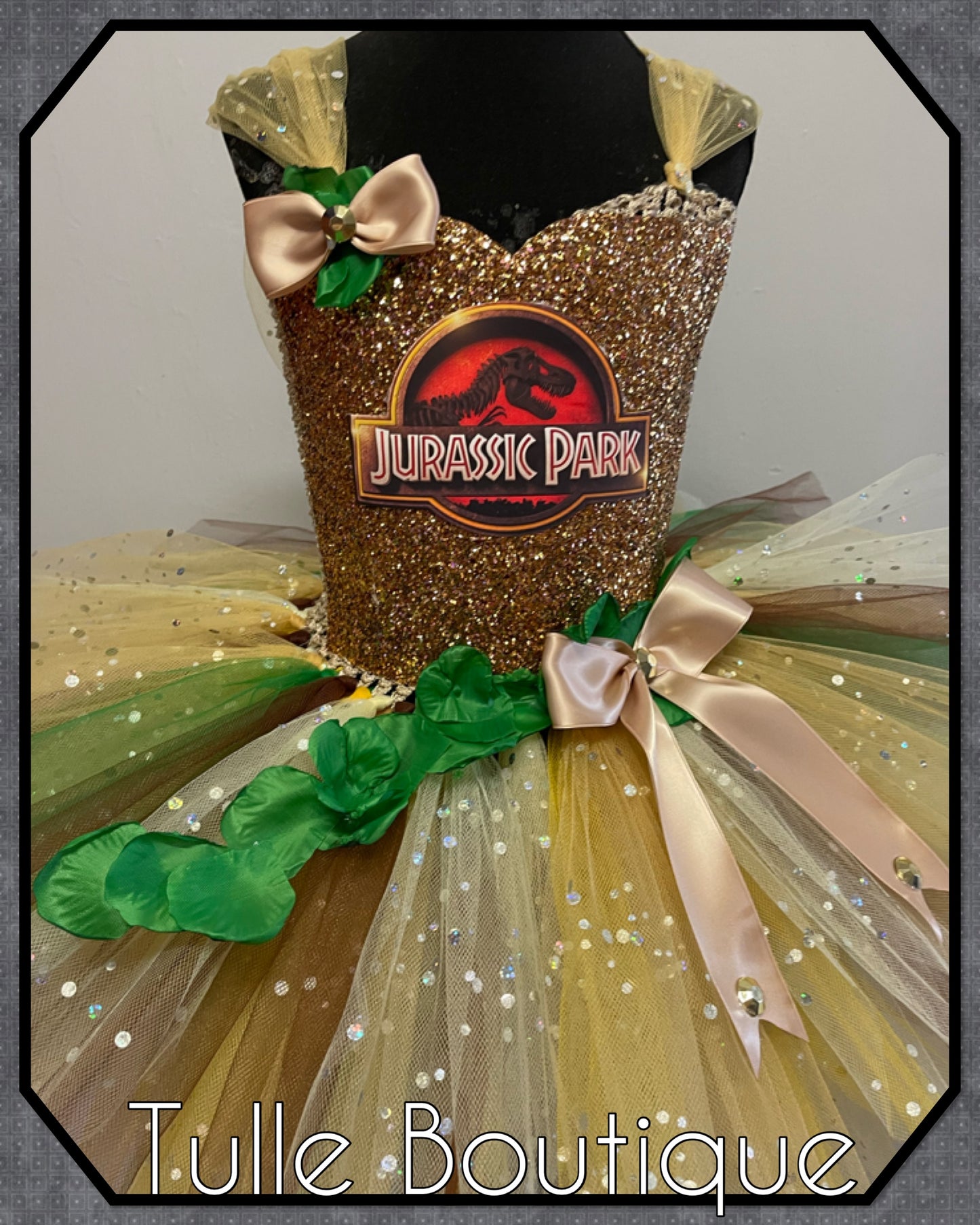 Jurassic Park safari jungle Halloween birthday tutu dress
