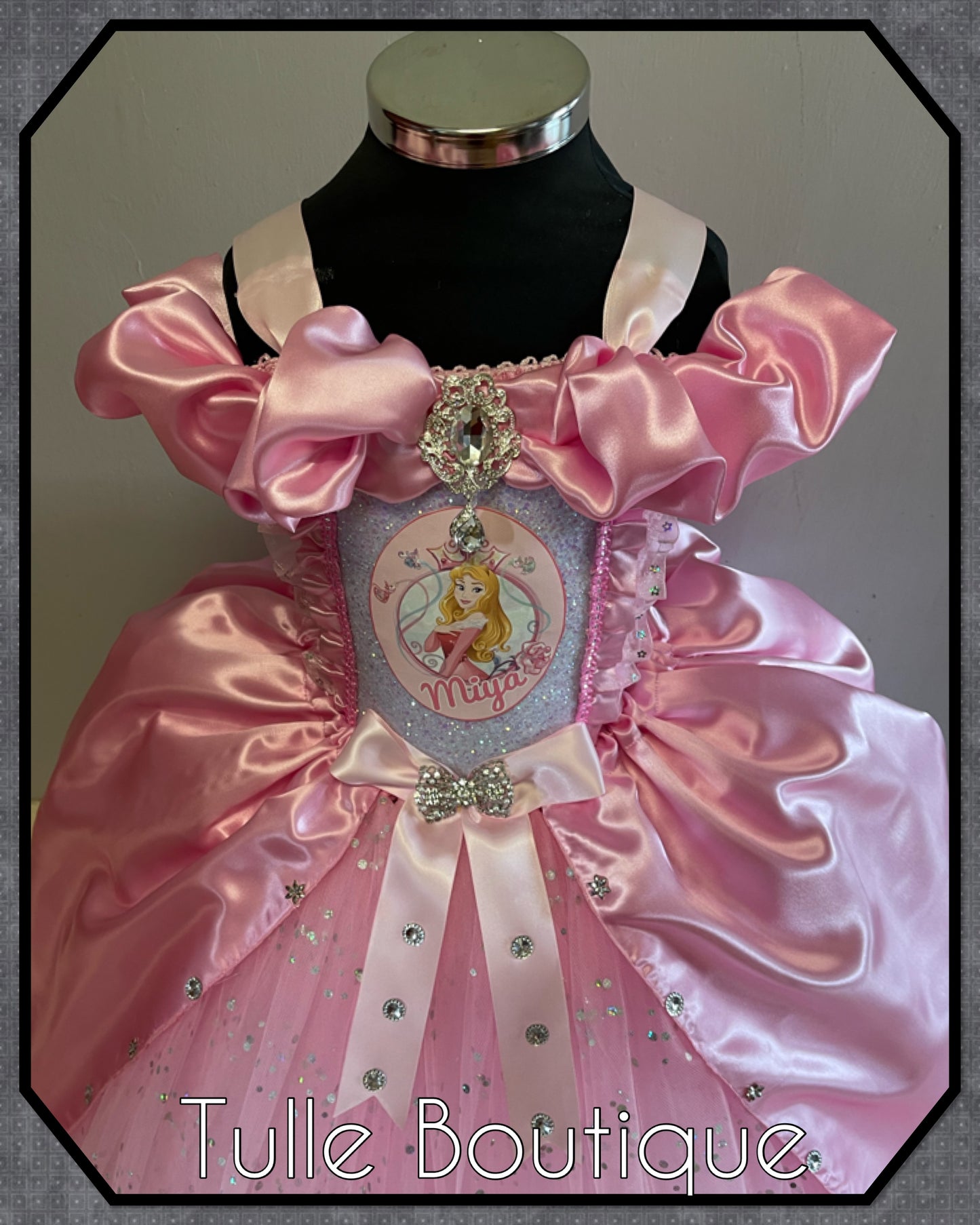 Princess Aurora baby pink full length ballgown tutu dress