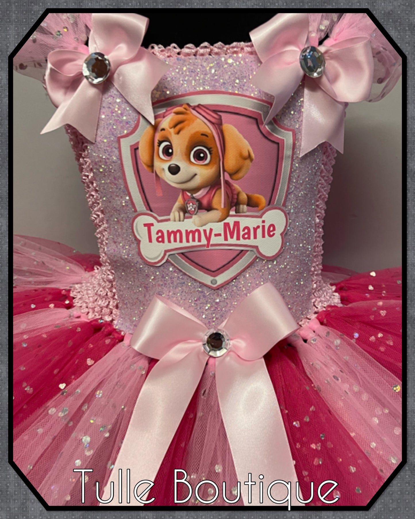 Paw patrol Skye princess birthday tutu dress