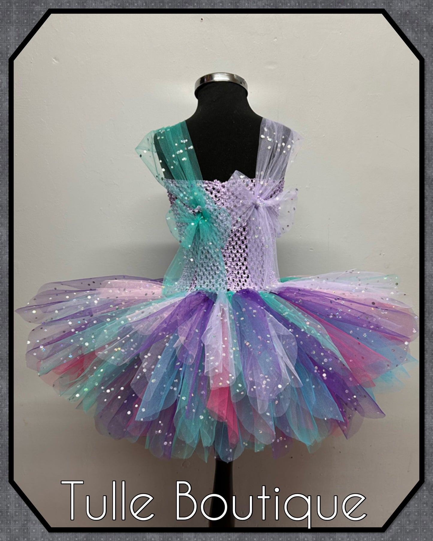 Girls Toddlers Mermaid princess under the sea themed tutu birthday party dress