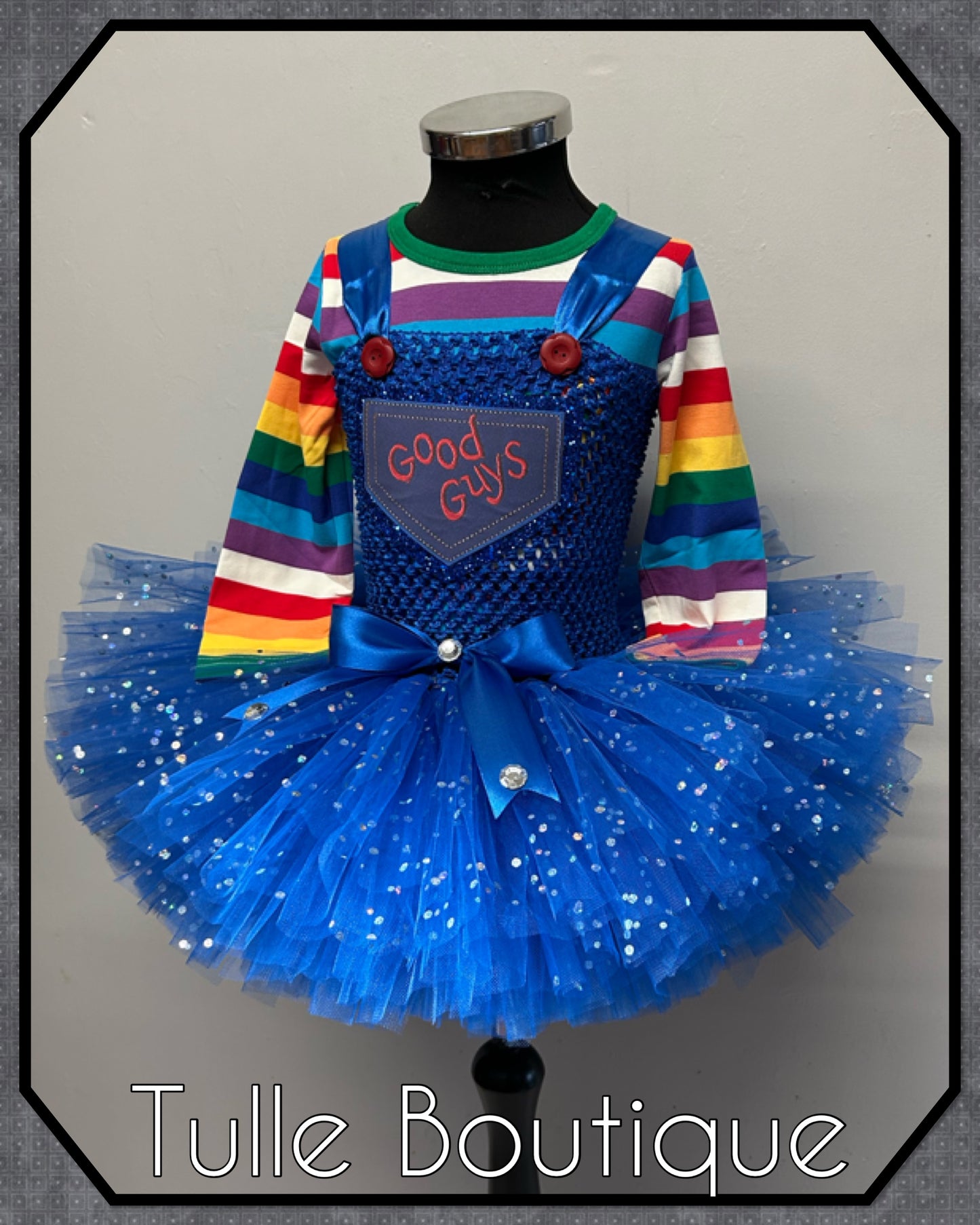 Girls Chucky Child’s Play Scary doll halloween birthday party tutu dress