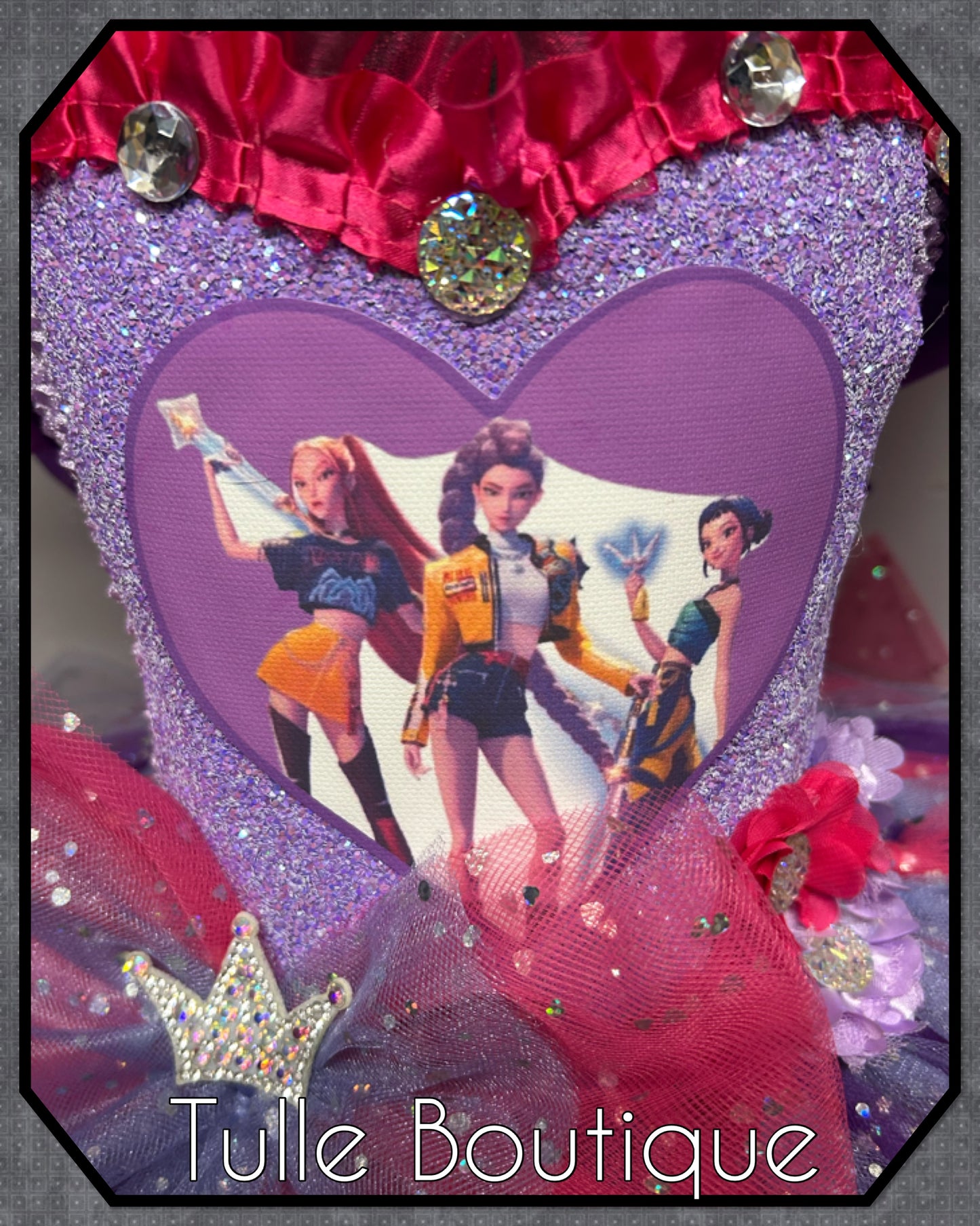 Girls K-Pop Demon Hunters princess ballgown tutu party dress up
