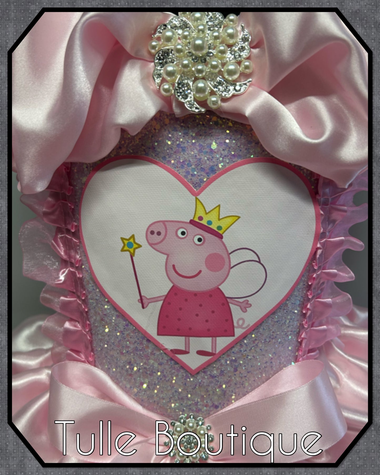 Girls Toddlers Baby Pink Peppa pig princess ballgown birthday party tutu dress