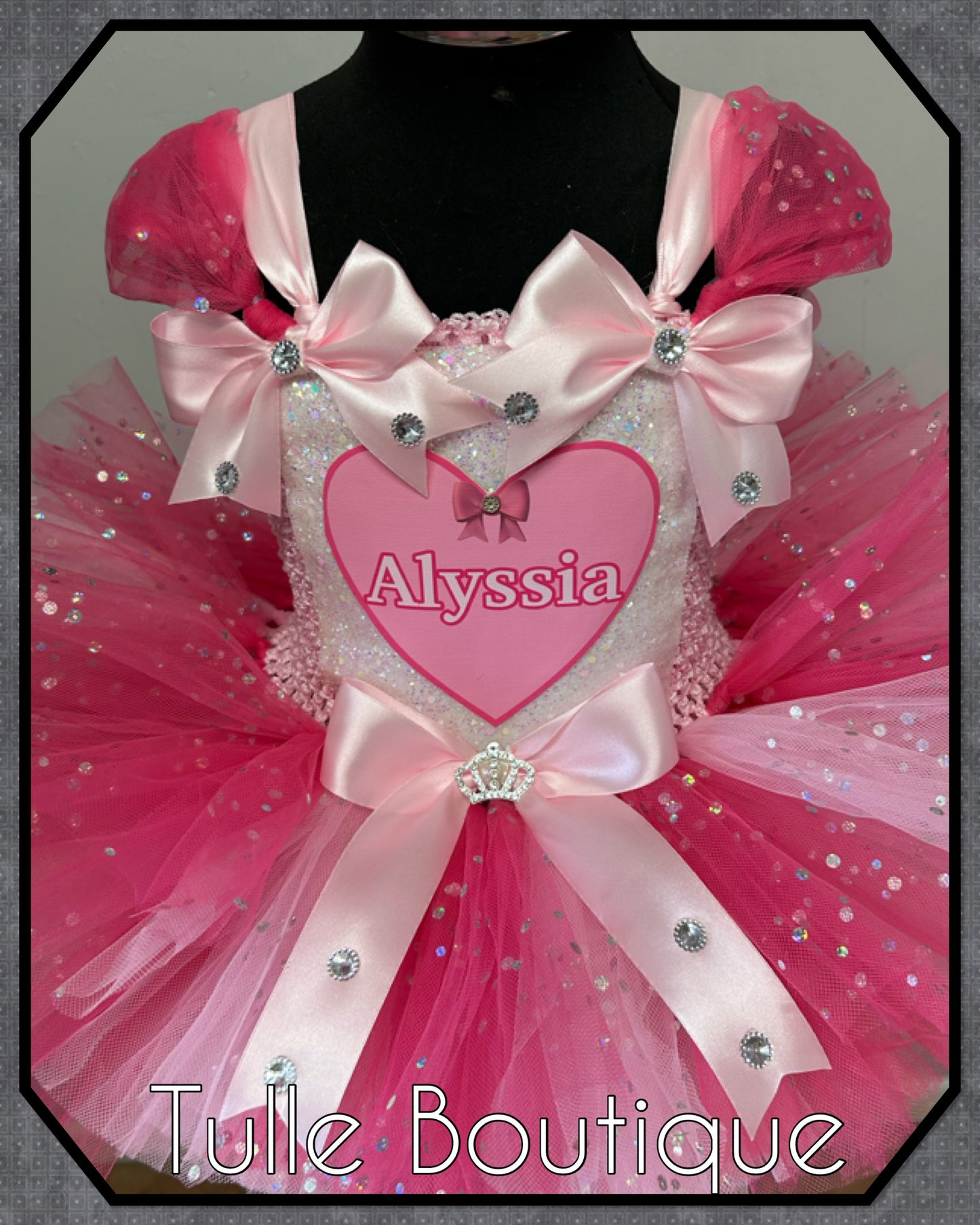 Girls toddlers personalised tutu dress birthday party outfit fancy dress costume