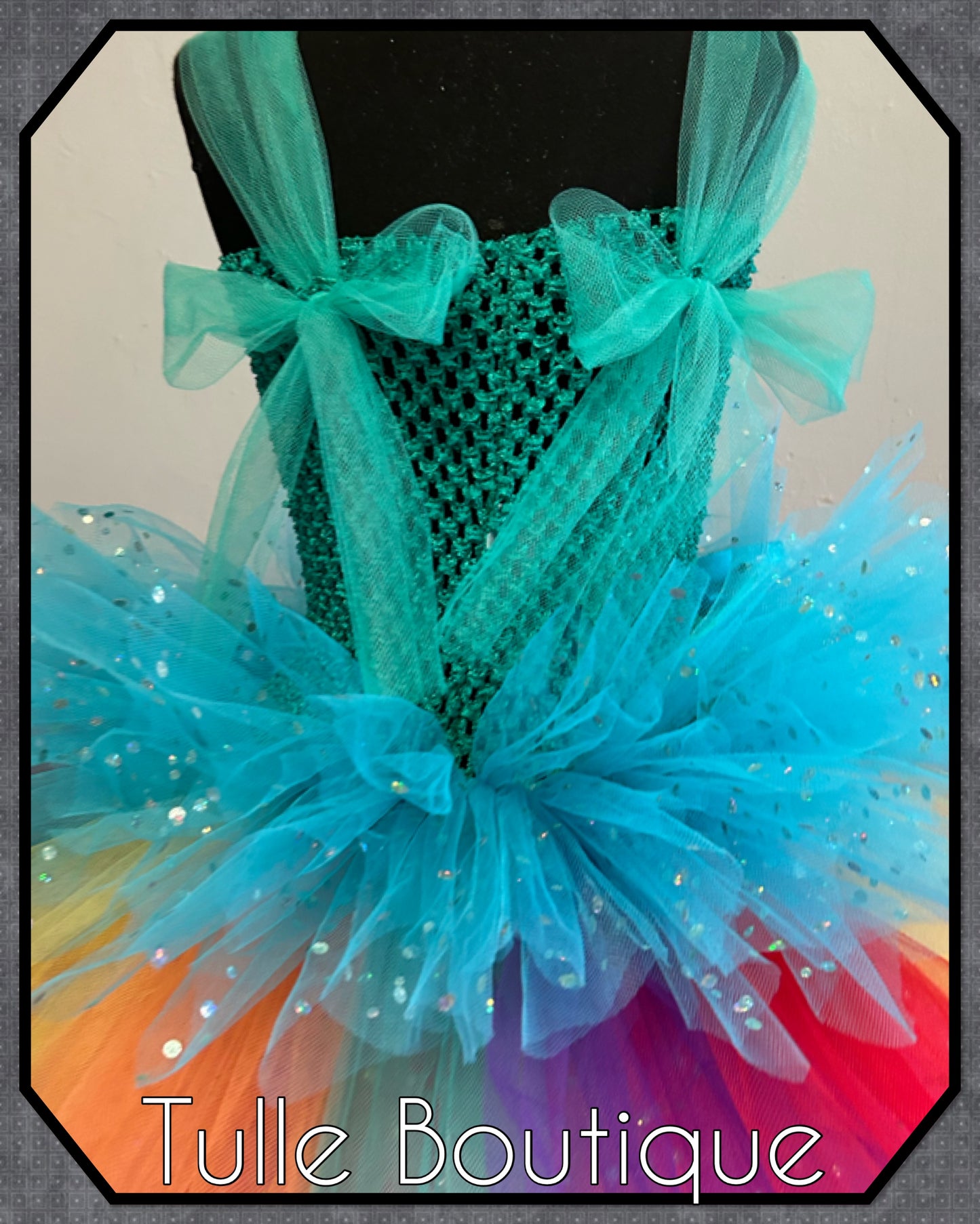 Jojo Siwa bow rainbow birthday party tutu dress